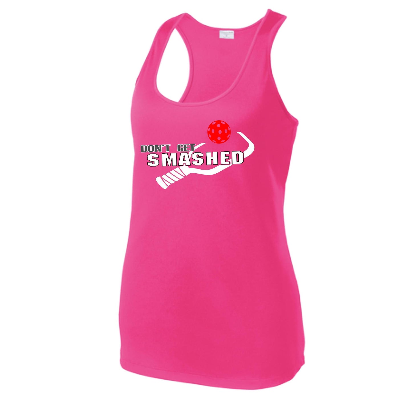 Don't Get Smashed (10 Custom Pickleball Colors) | Women's Racerback Pickleball Tank | 100% Polyester