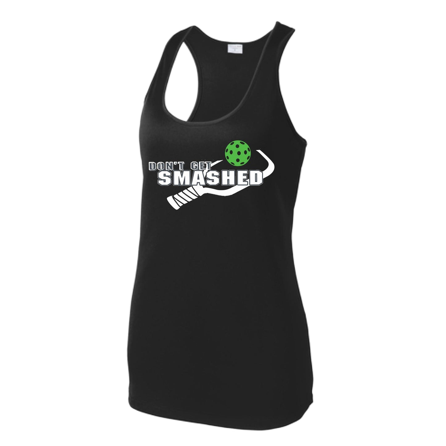 Don't Get Smashed (10 Custom Pickleball Colors) | Women's Racerback Pickleball Tank | 100% Polyester