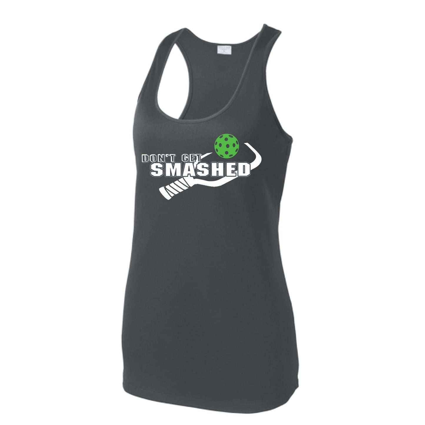 Don't Get Smashed (10 Custom Pickleball Colors) | Women's Racerback Pickleball Tank | 100% Polyester