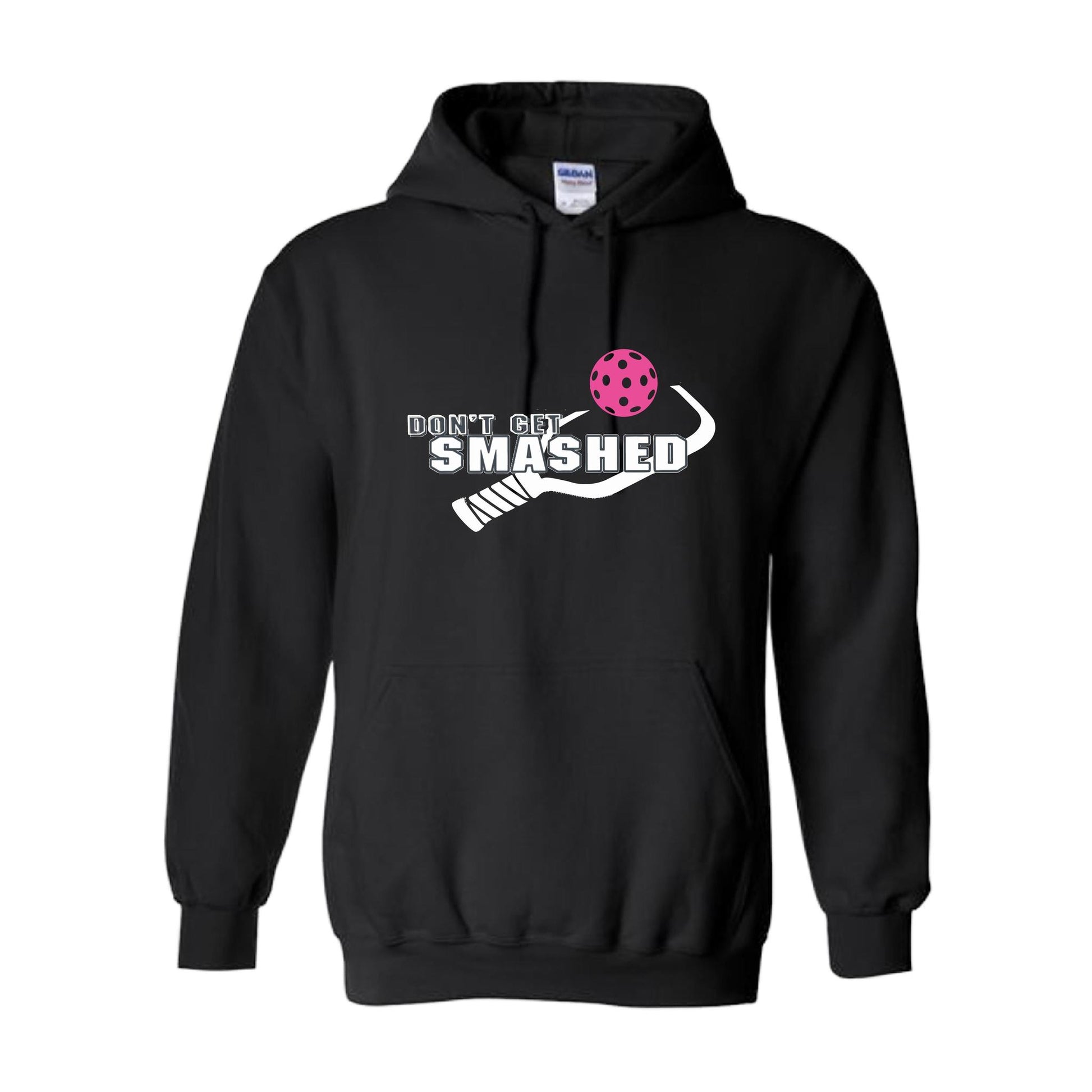 Don't Get Smashed Customizable (Colors Cyan Orange Pink) | Unisex Hoodie Pickleball Sweatshirt | 50% Cotton 50% Polyester