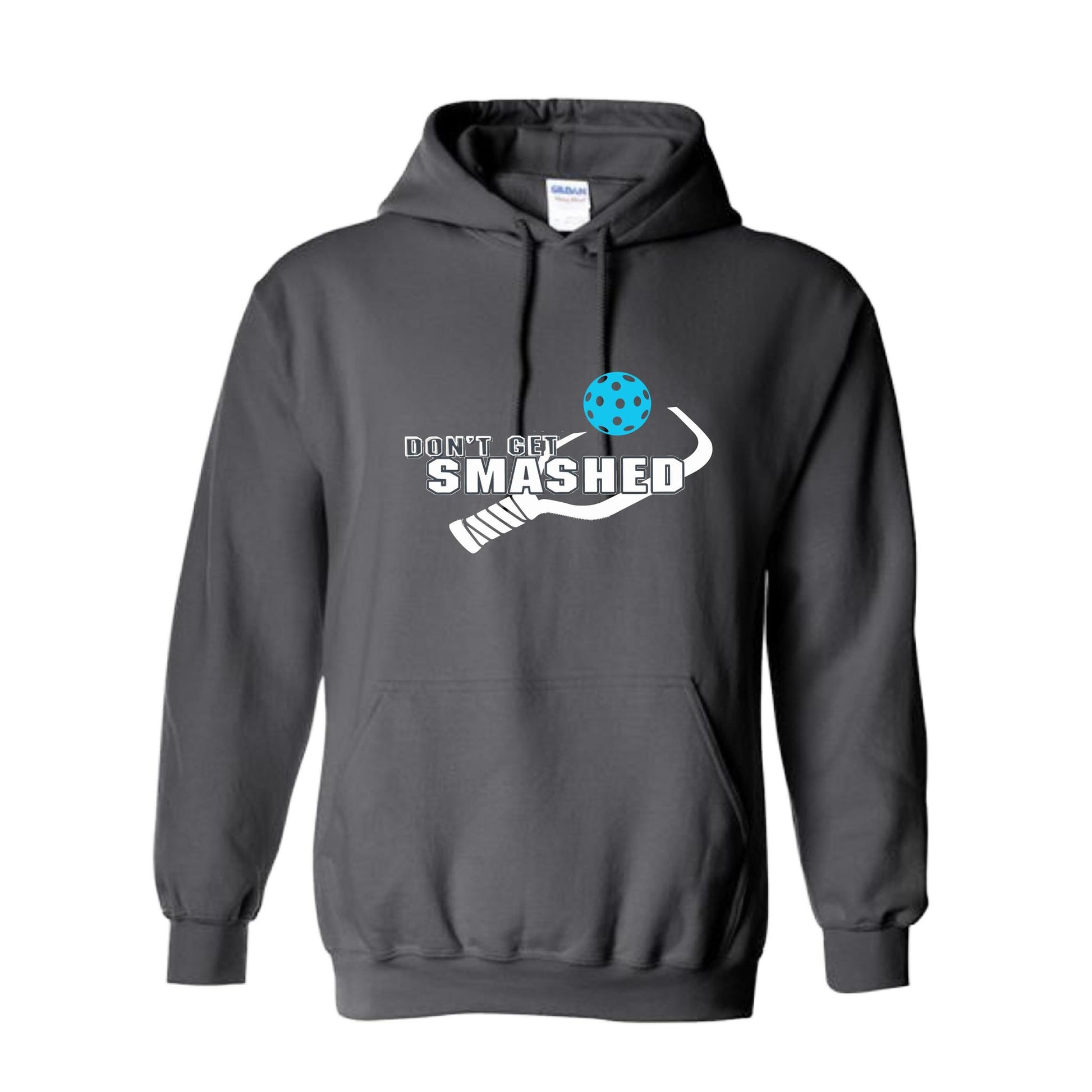 Don't Get Smashed Customizable (Colors Cyan Orange Pink) | Unisex Hoodie Pickleball Sweatshirt | 50% Cotton 50% Polyester
