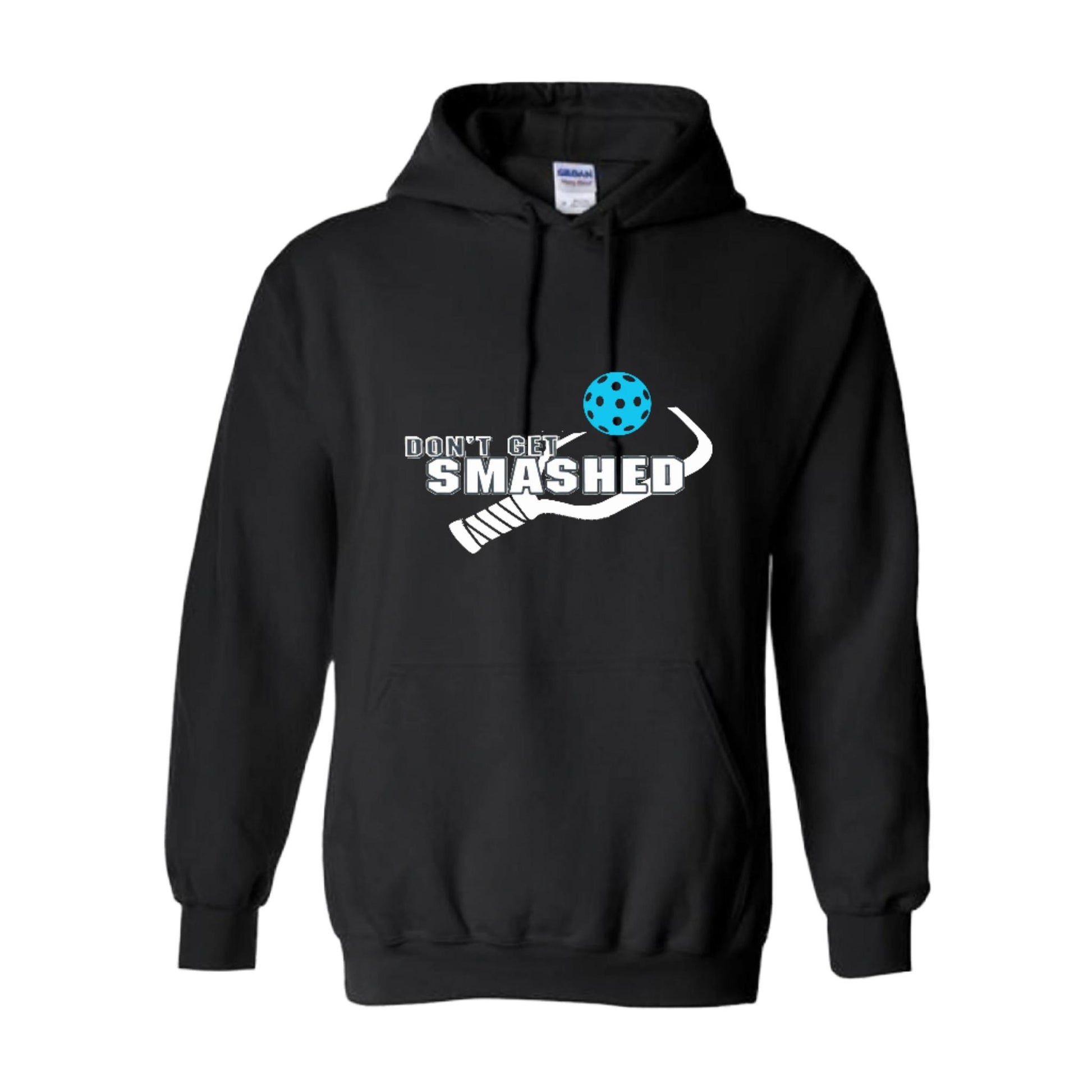 Don't Get Smashed Customizable (Colors Cyan Orange Pink) | Unisex Hoodie Pickleball Sweatshirt | 50% Cotton 50% Polyester