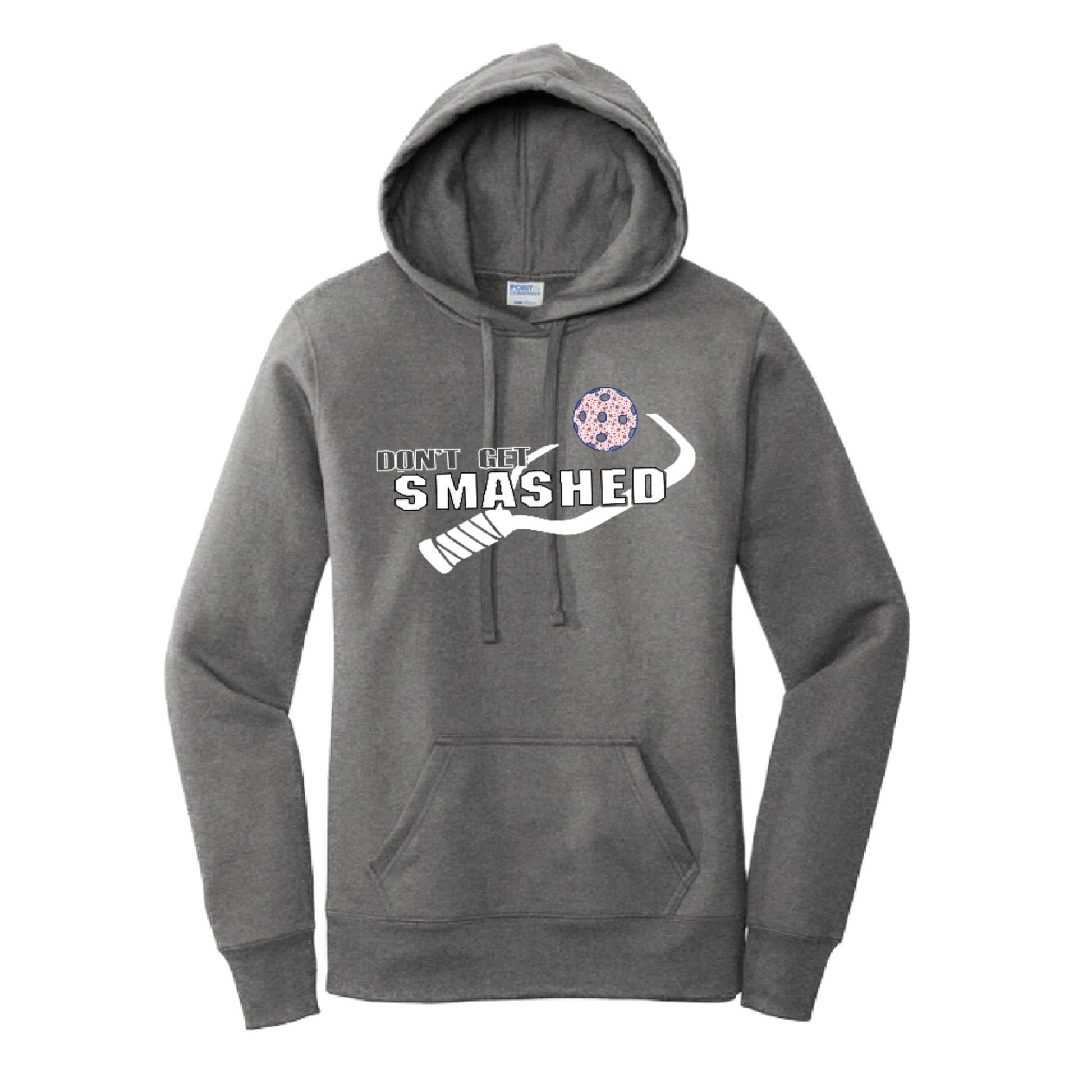 Don't Get Smashed Customizable (Pickleballs Patriotic Stars) | Women’s Fitted Hoodie Pickleball Sweatshirt | 50% Cotton 50% Poly Fleece