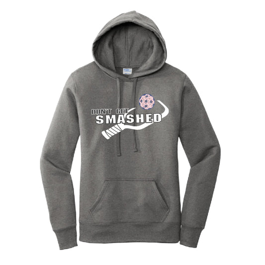 Don't Get Smashed Customizable (Pickleballs Patriotic Stars) | Women’s Fitted Hoodie Pickleball Sweatshirt | 50% Cotton 50% Poly Fleece