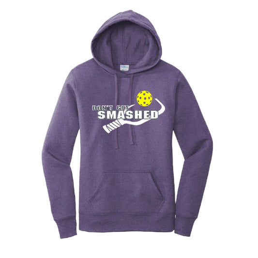 Don't Get Smashed Customizable (Pickleballs White Green Yellow) | Women’s Fitted Hoodie Pickleball Sweatshirt | 50% Cotton 50% Poly Fleece