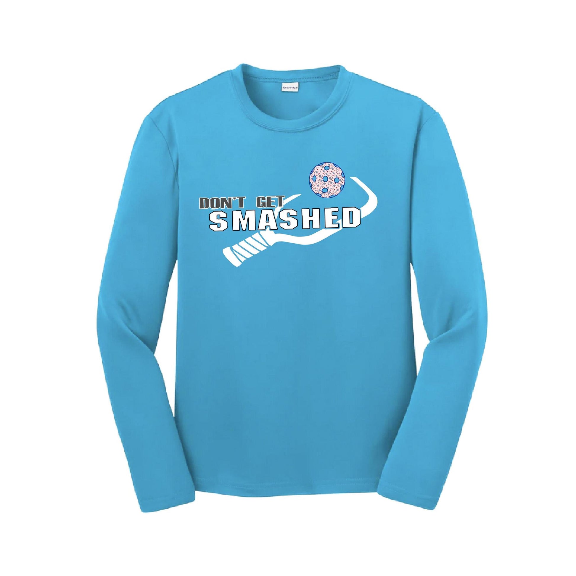 Don't Get Smashed (Patriotic Stars Pickleball) | Youth Long Sleeve Pickleball Performance T-Shirts | 100% Polyester