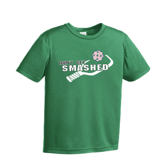 Don't Get Smashed (Patriotic Stars Pickleball) | Youth Short Sleeve Pickleball Performance T-Shirts | 100% Polyester