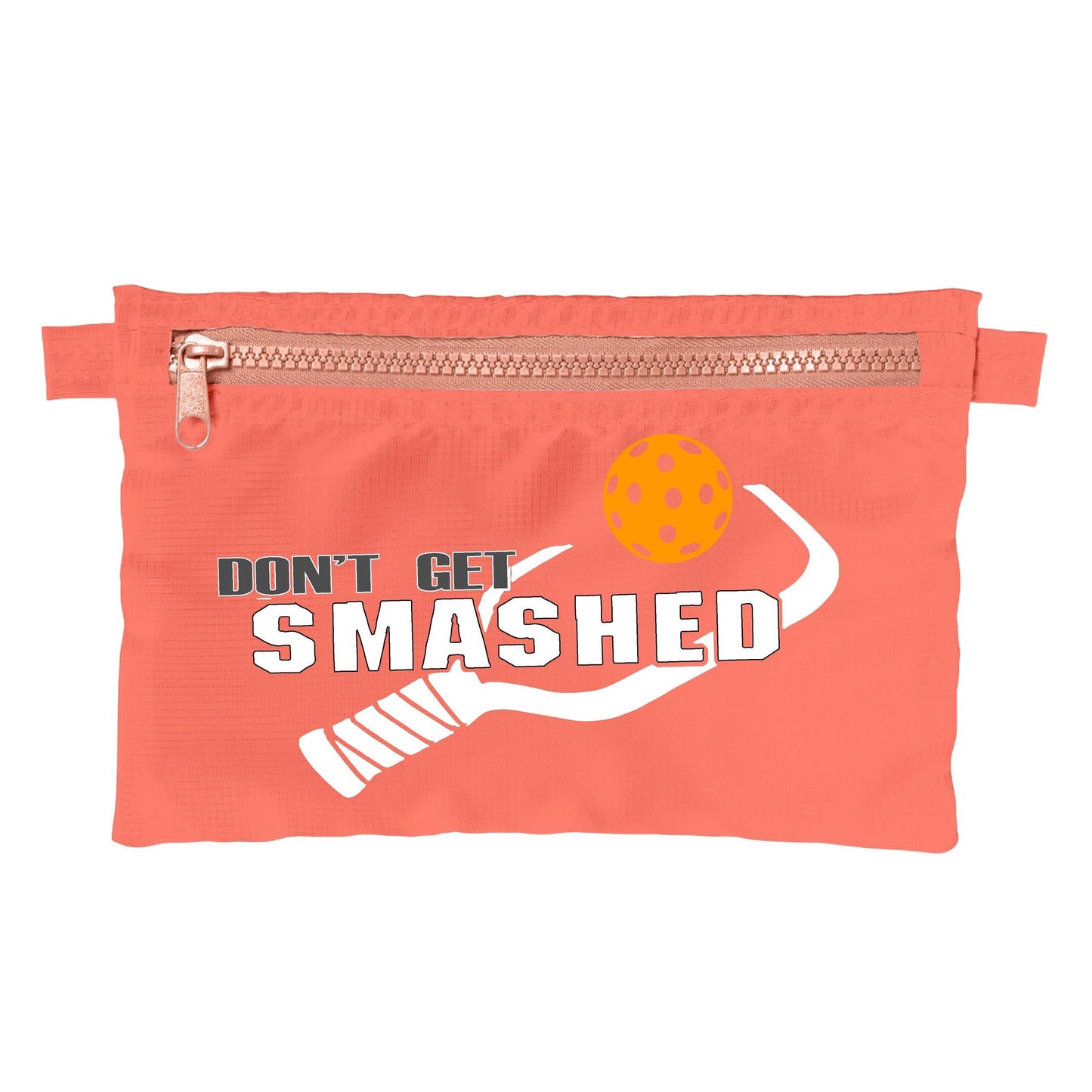 Don't Get Smashed With Pickleballs (Customizable) | Pickleball Cosmetic Stash Pouch Bag | Small Size Court Stash Bag
