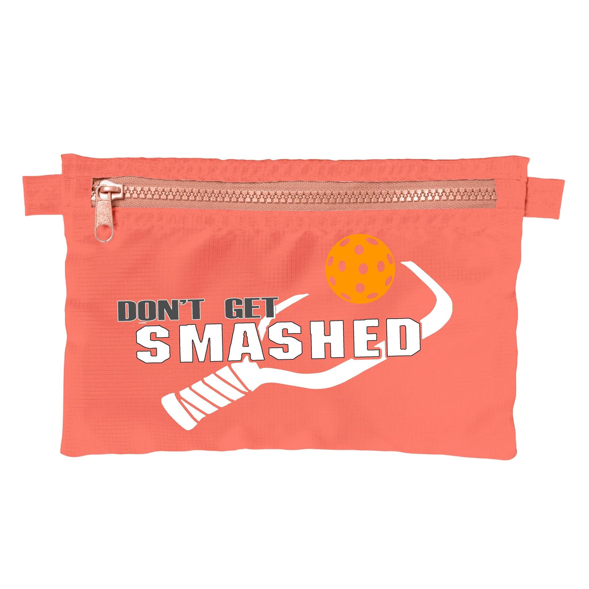Don't Get Smashed With Pickleballs (Customizable) | Pickleball Cosmetic Stash Pouch Bag | Small Size Court Stash Bag