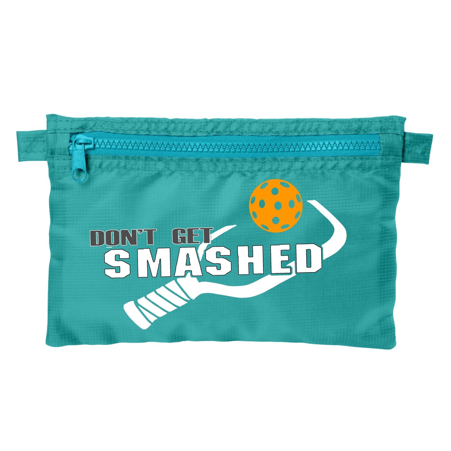 Don't Get Smashed With Pickleballs (Customizable) | Pickleball Cosmetic Stash Pouch Bag | Small Size Court Stash Bag