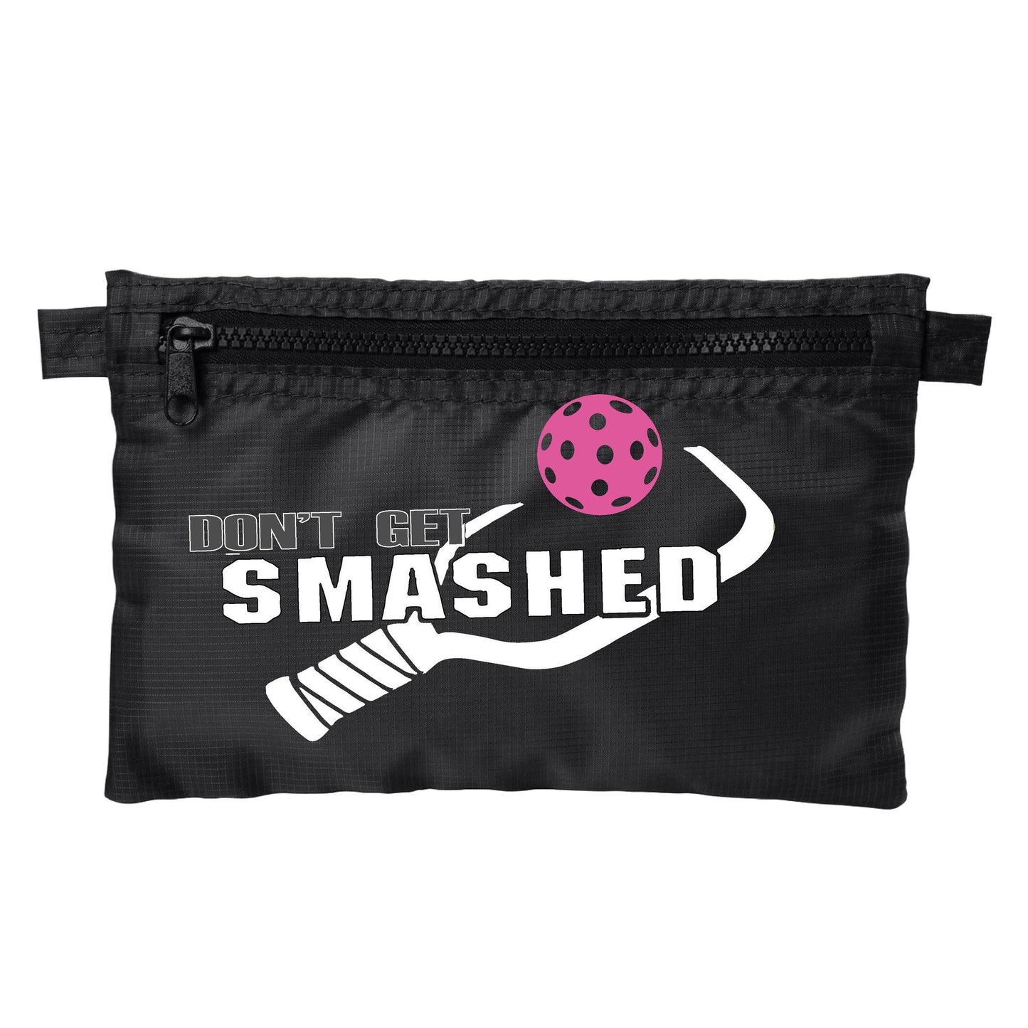 Don't Get Smashed With Pickleballs (Customizable) | Pickleball Cosmetic Stash Pouch Bag | Small Size Court Stash Bag