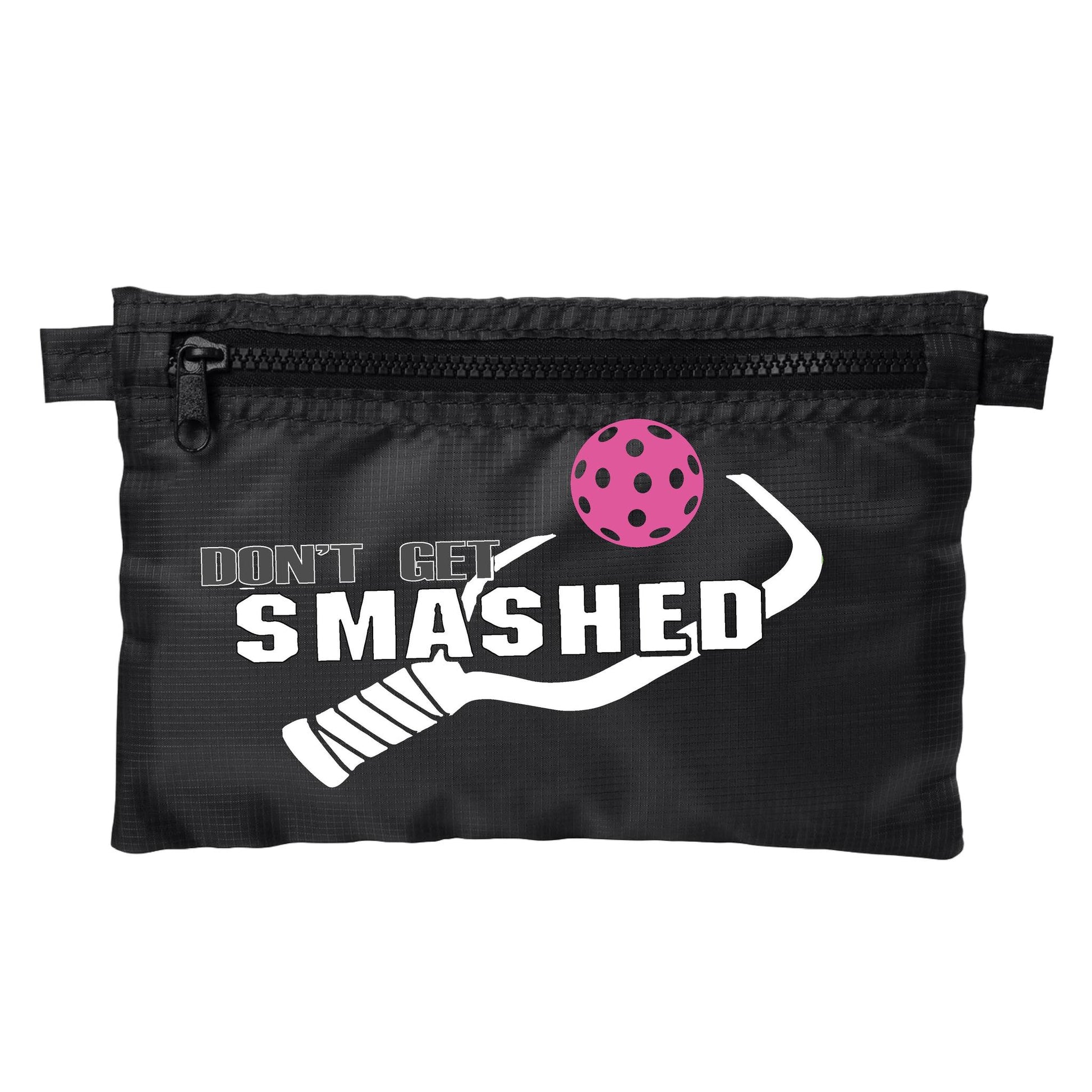 Don't Get Smashed With Pickleballs (Customizable) | Pickleball Cosmetic Stash Pouch Bag | Small Size Court Stash Bag