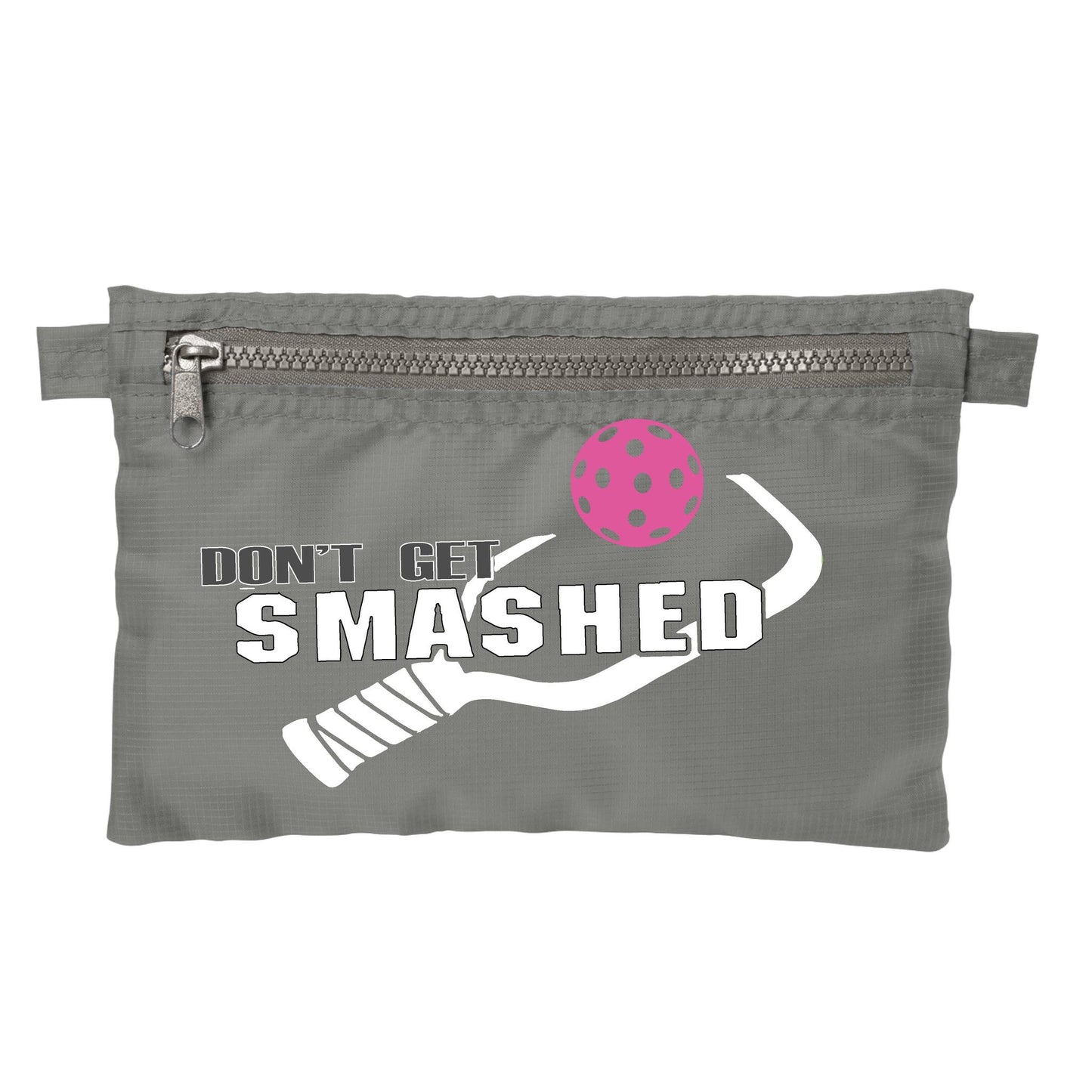 Don't Get Smashed With Pickleballs (Customizable) | Pickleball Cosmetic Stash Pouch Bag | Small Size Court Stash Bag