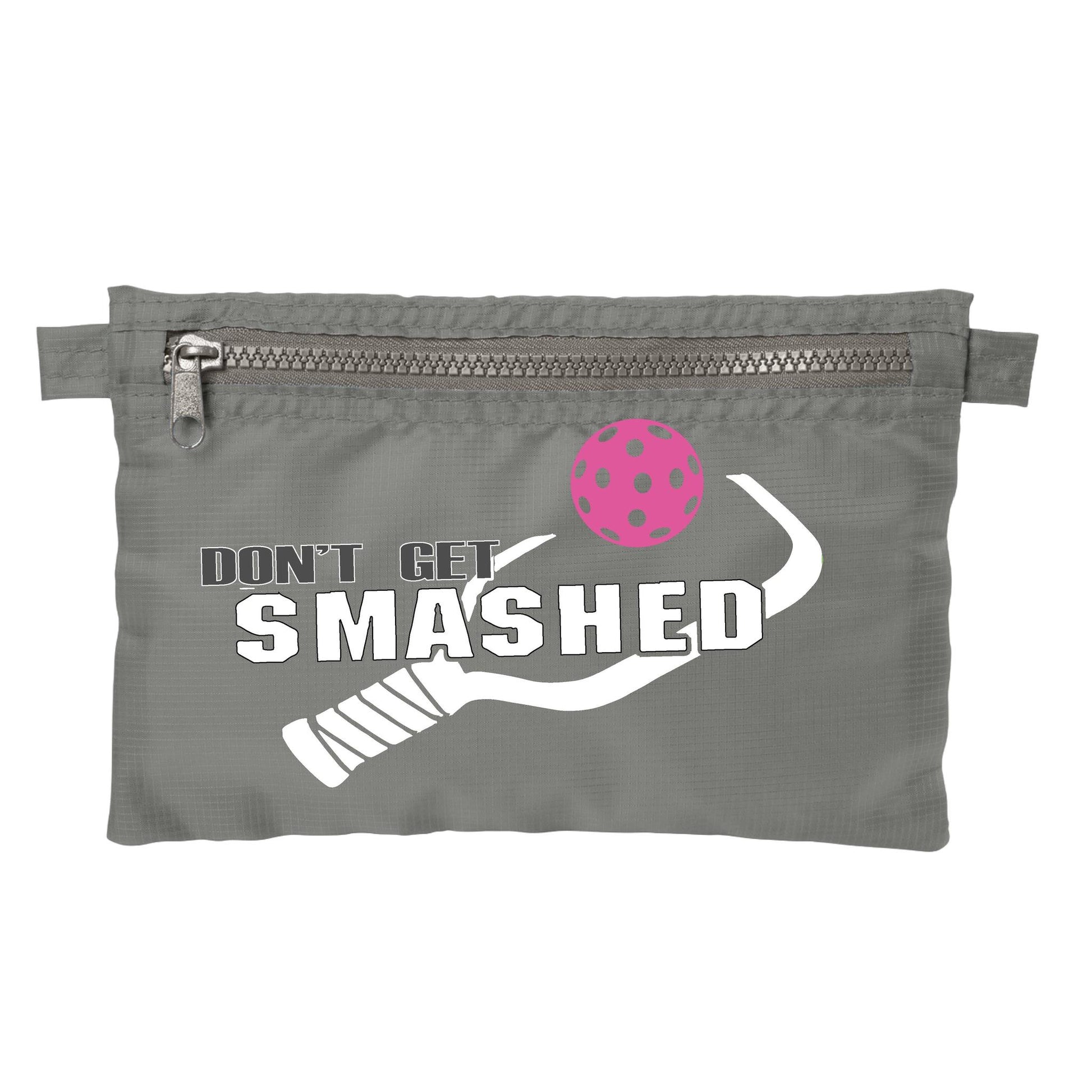 Don't Get Smashed With Pickleballs (Customizable) | Pickleball Cosmetic Stash Pouch Bag | Small Size Court Stash Bag
