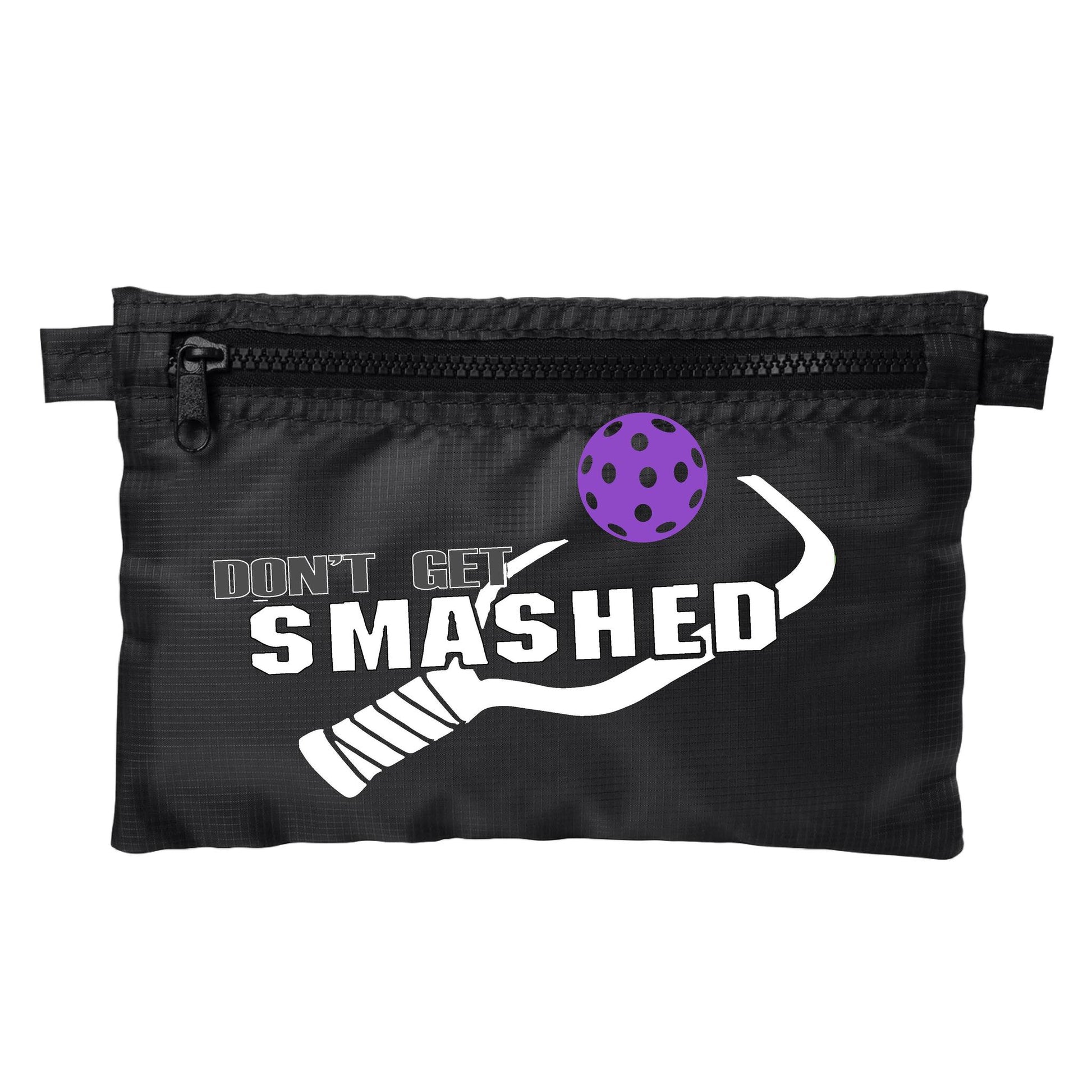Don't Get Smashed With Pickleballs (Customizable) | Pickleball Cosmetic Stash Pouch Bag | Small Size Court Stash Bag