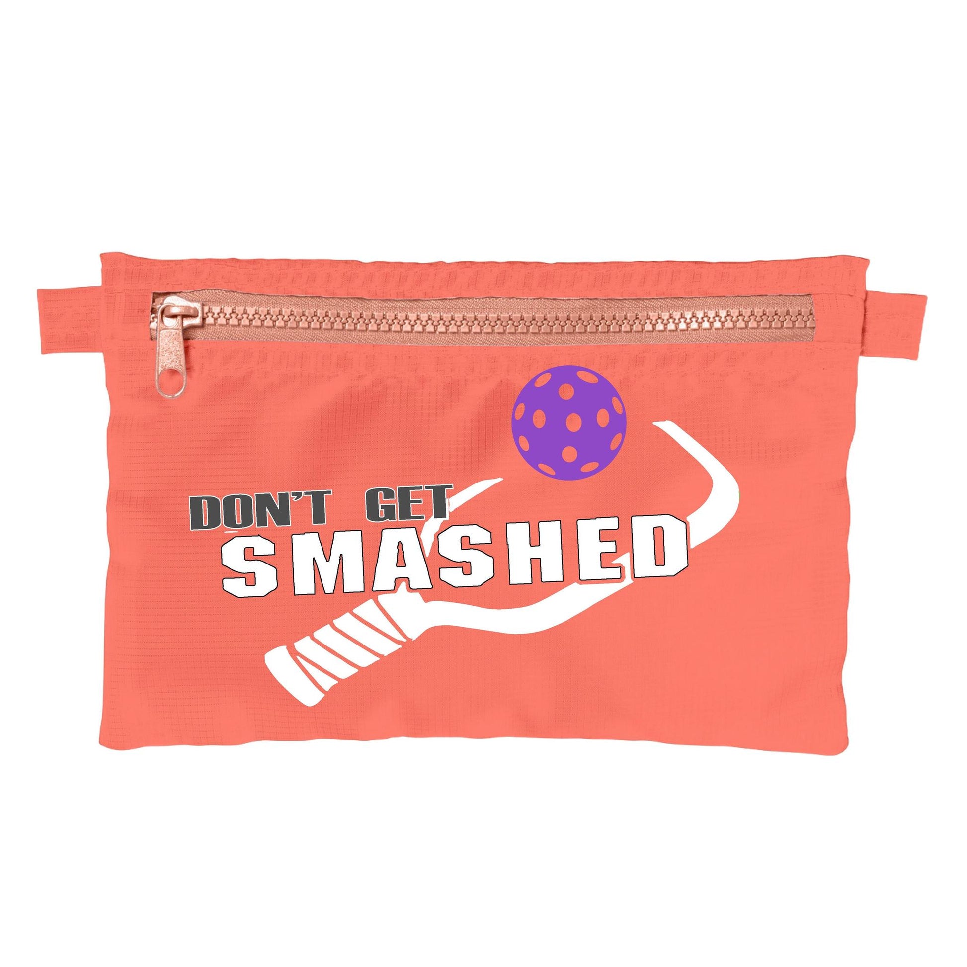 Don't Get Smashed With Pickleballs (Customizable) | Pickleball Cosmetic Stash Pouch Bag | Small Size Court Stash Bag
