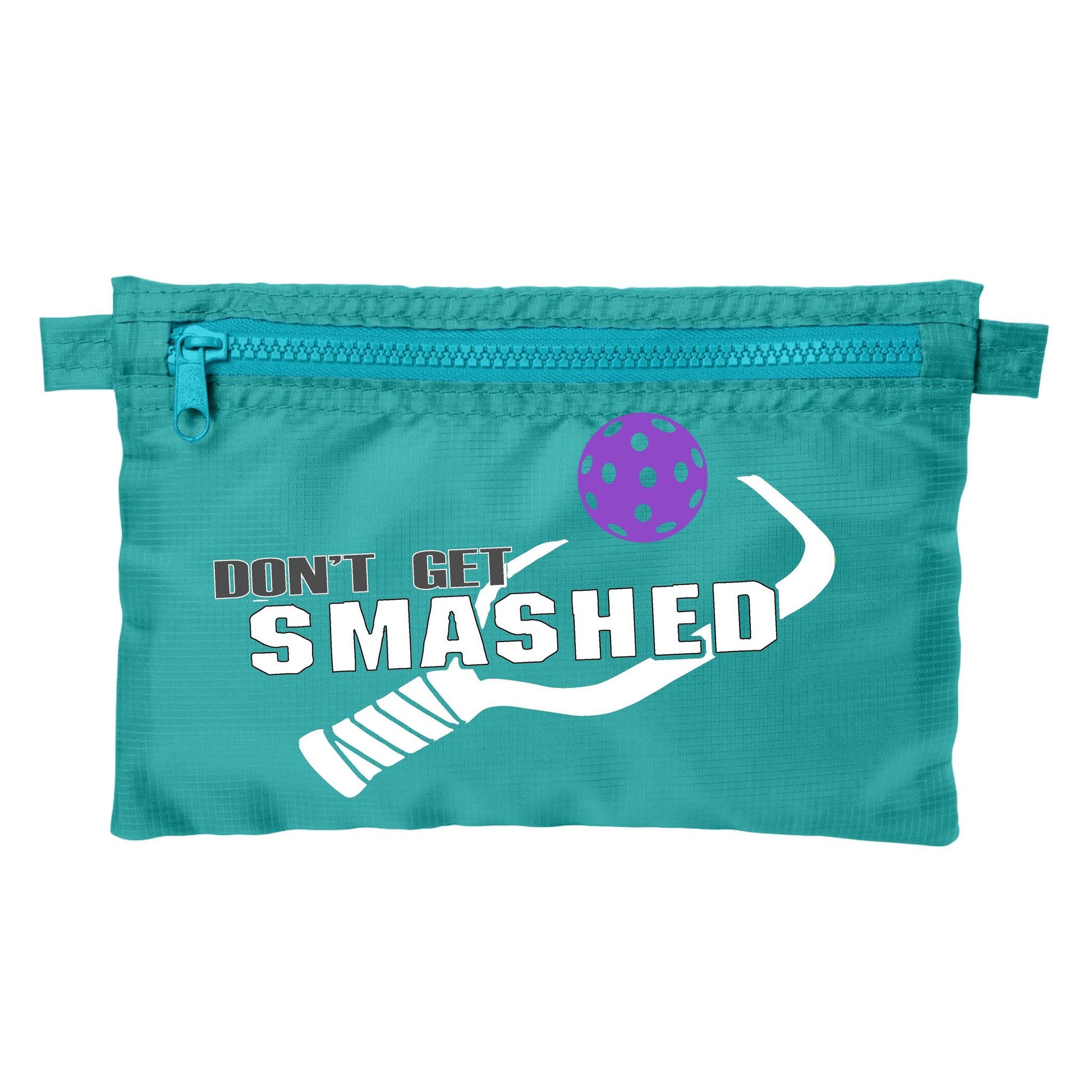 Don't Get Smashed With Pickleballs (Customizable) | Pickleball Cosmetic Stash Pouch Bag | Small Size Court Stash Bag