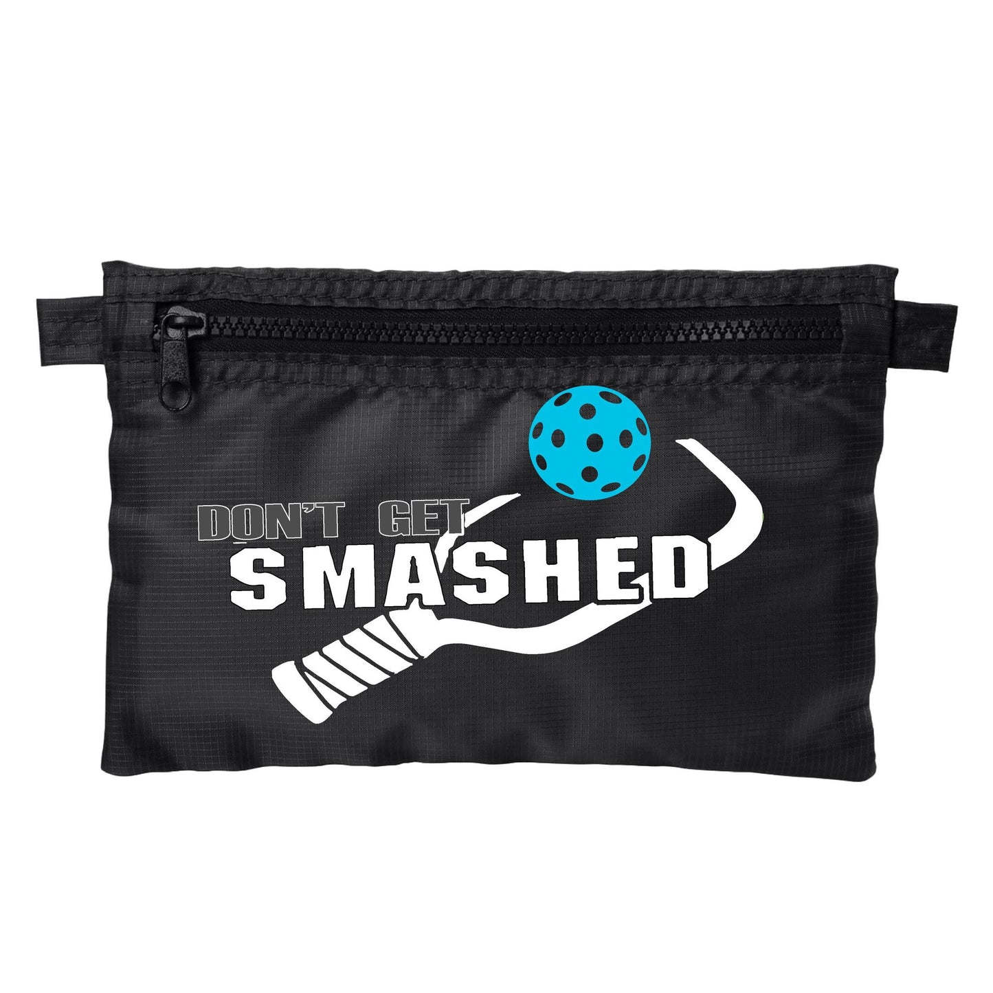 Don't Get Smashed With Pickleballs (Customizable) | Pickleball Cosmetic Stash Pouch Bag | Small Size Court Stash Bag