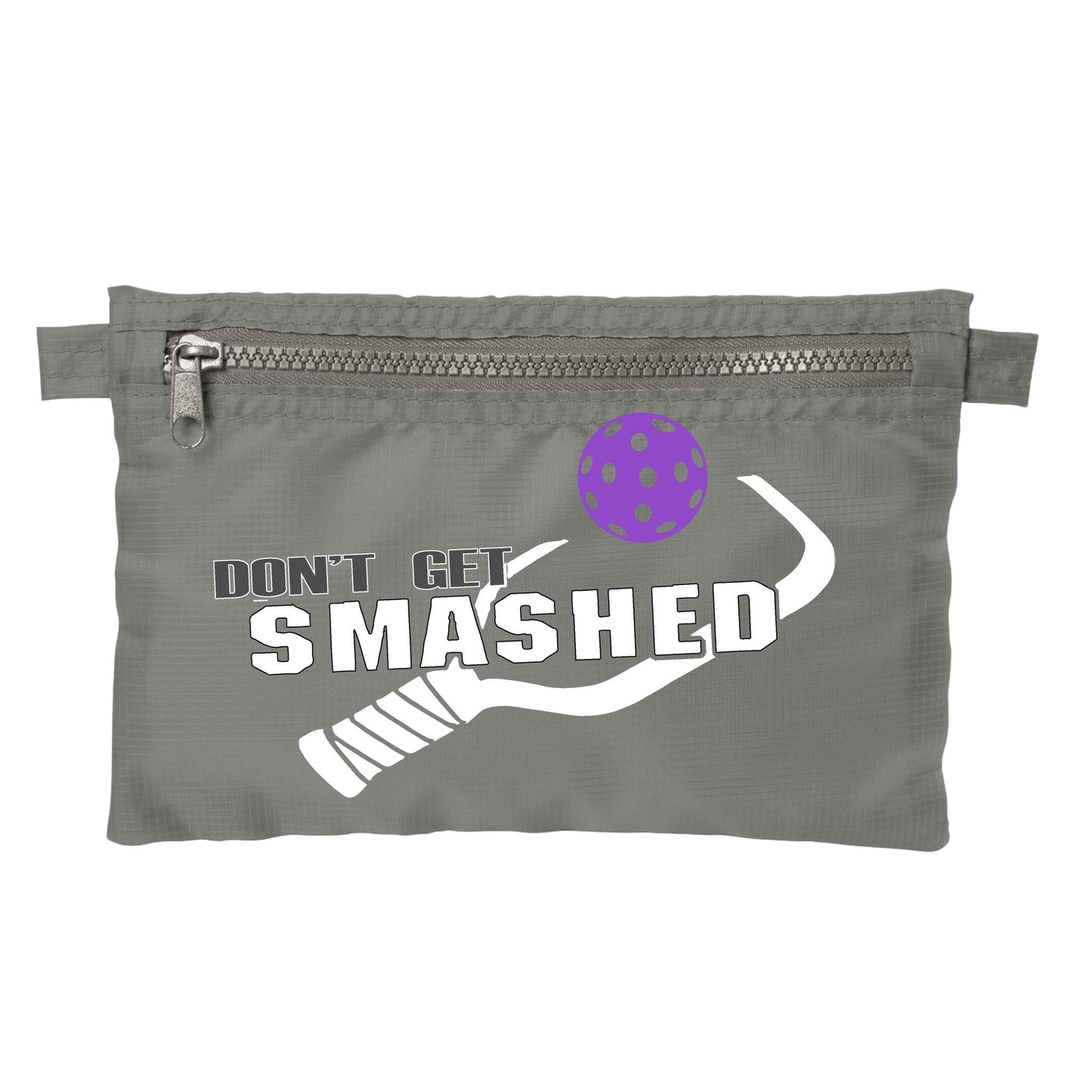 Don't Get Smashed With Pickleballs (Customizable) | Pickleball Cosmetic Stash Pouch Bag | Small Size Court Stash Bag