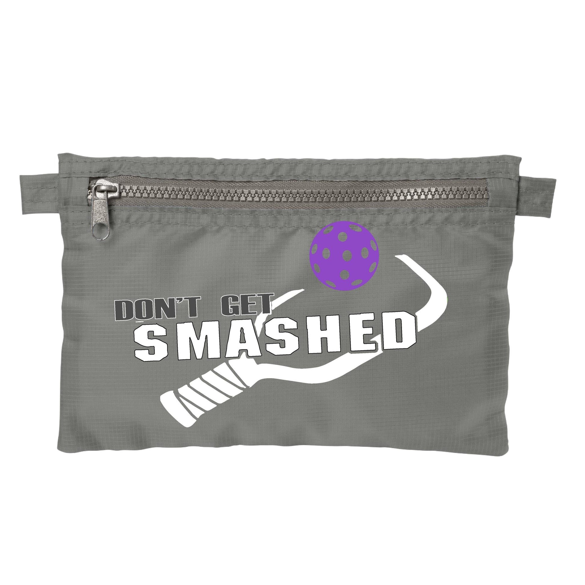 Don't Get Smashed With Pickleballs (Customizable) | Pickleball Cosmetic Stash Pouch Bag | Small Size Court Stash Bag