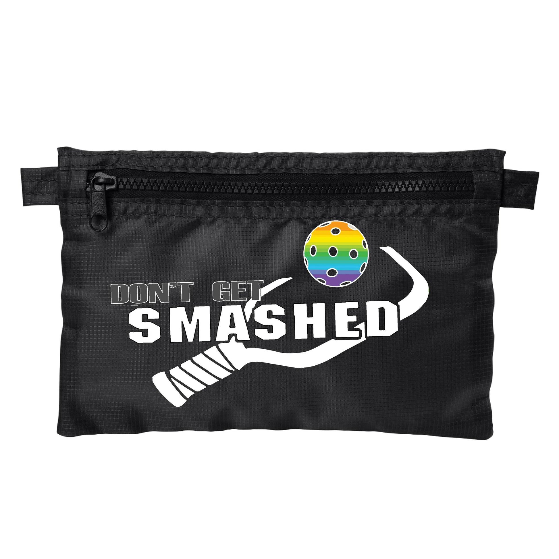 Don't Get Smashed With Pickleballs (Customizable) | Pickleball Cosmetic Stash Pouch Bag | Small Size Court Stash Bag