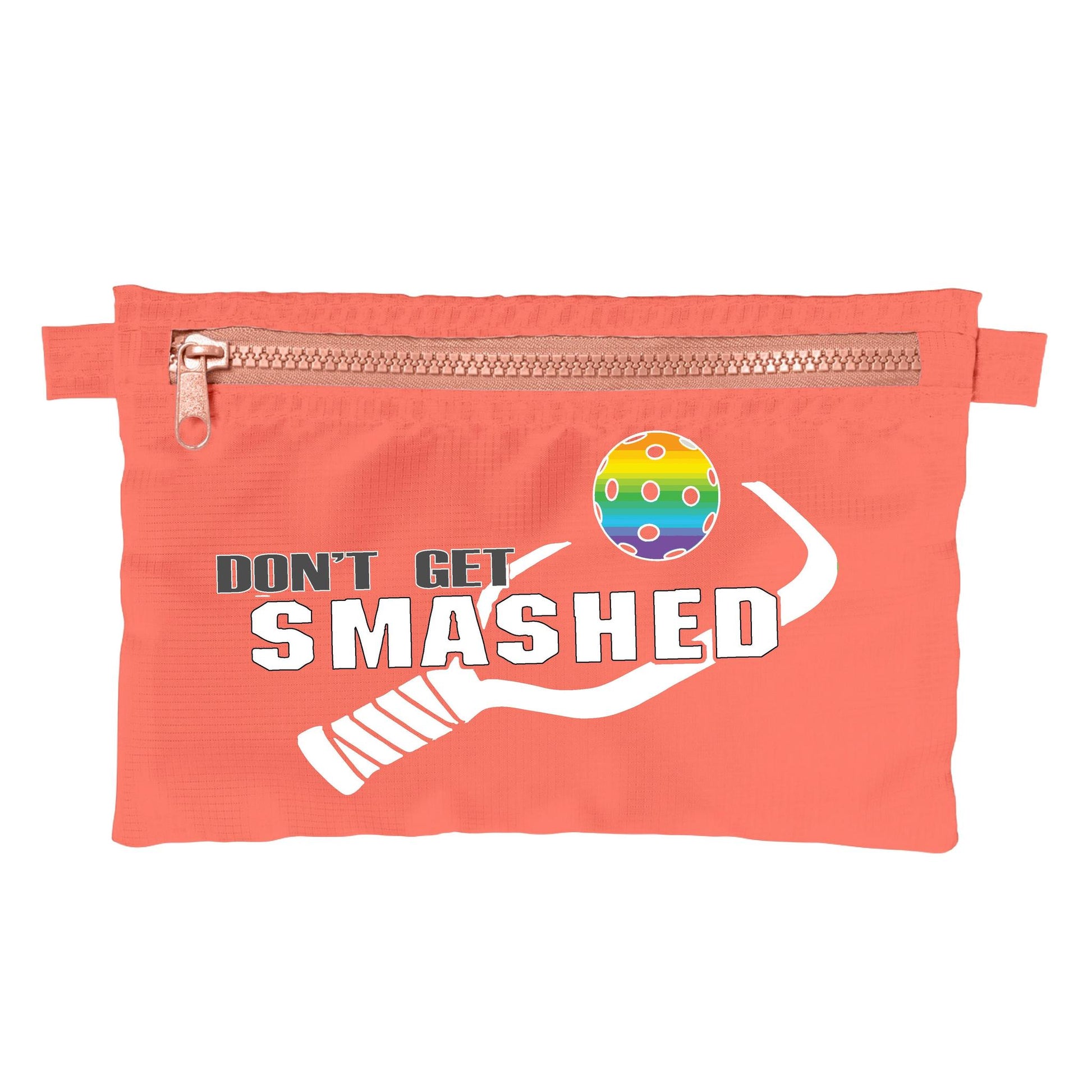 Don't Get Smashed With Pickleballs (Customizable) | Pickleball Cosmetic Stash Pouch Bag | Small Size Court Stash Bag