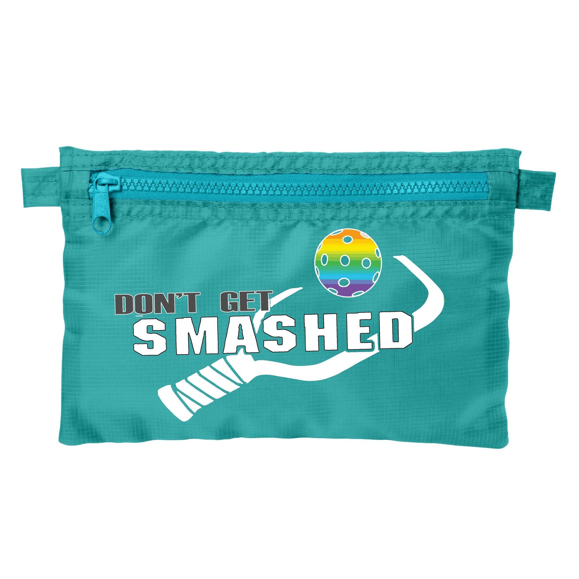 Don't Get Smashed With Pickleballs (Customizable) | Pickleball Cosmetic Stash Pouch Bag | Small Size Court Stash Bag
