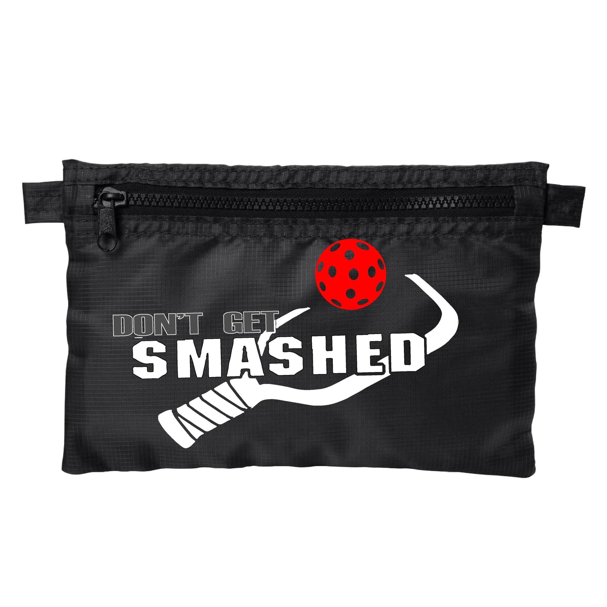 Don't Get Smashed With Pickleballs (Customizable) | Pickleball Cosmetic Stash Pouch Bag | Small Size Court Stash Bag