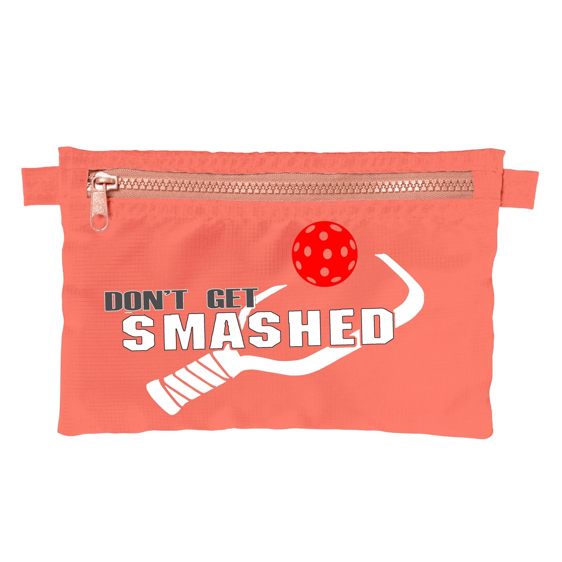 Don't Get Smashed With Pickleballs (Customizable) | Pickleball Cosmetic Stash Pouch Bag | Small Size Court Stash Bag