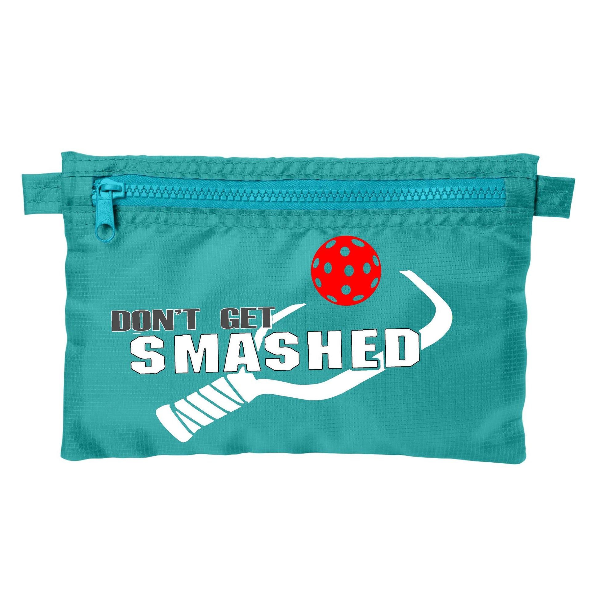 Don't Get Smashed With Pickleballs (Customizable) | Pickleball Cosmetic Stash Pouch Bag | Small Size Court Stash Bag
