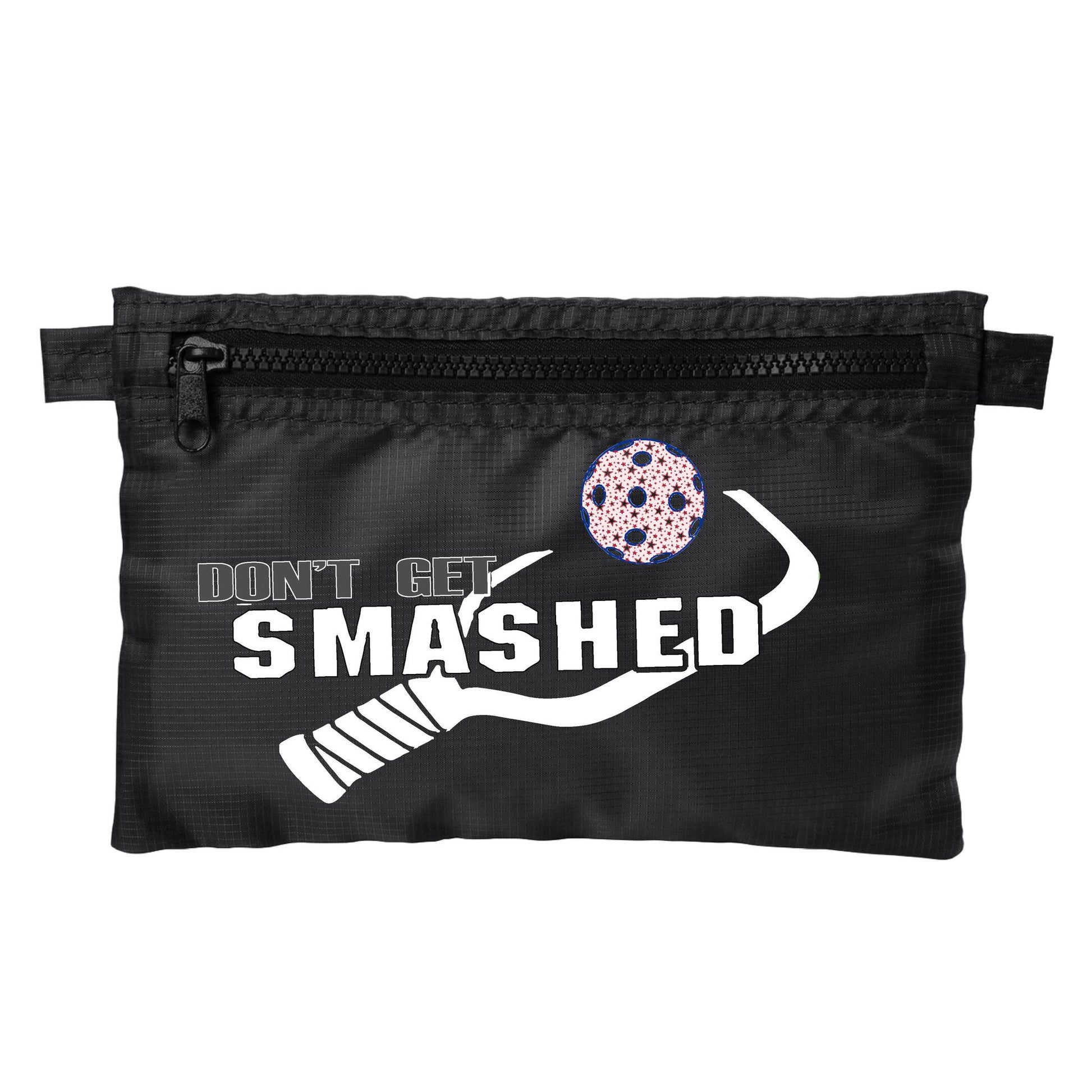 Don't Get Smashed With Pickleballs (Customizable) | Pickleball Cosmetic Stash Pouch Bag | Small Size Court Stash Bag