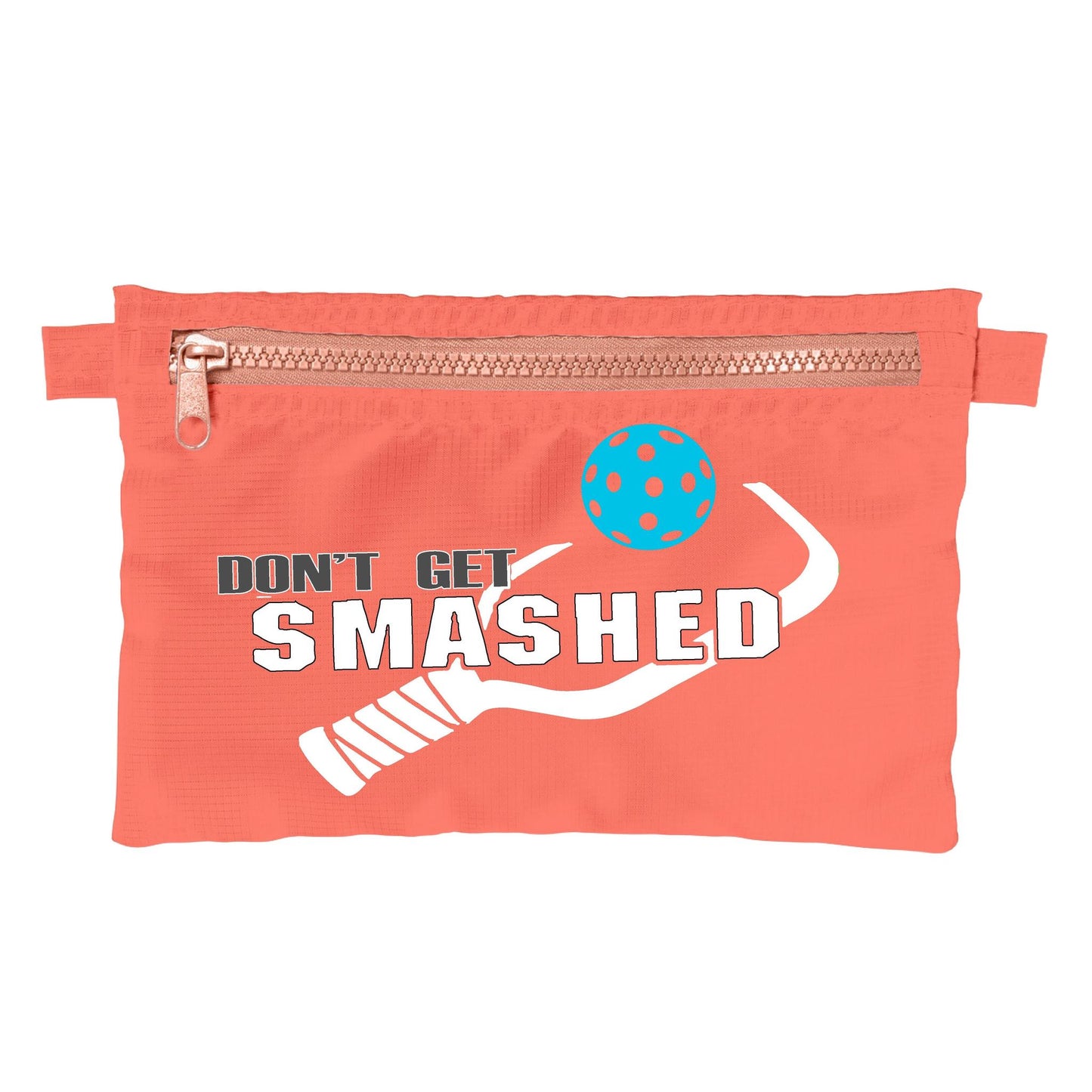 Don't Get Smashed With Pickleballs (Customizable) | Pickleball Cosmetic Stash Pouch Bag | Small Size Court Stash Bag