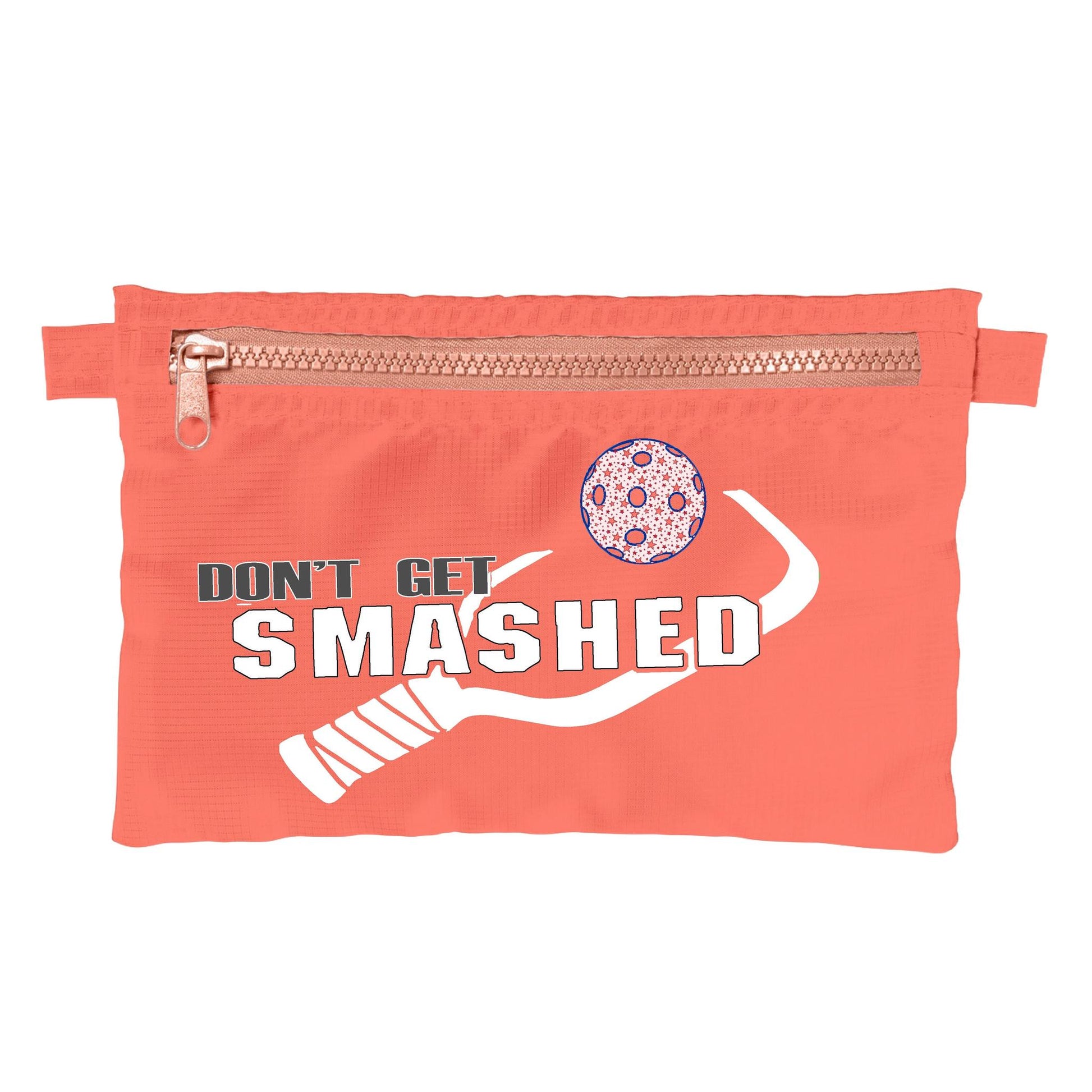 Don't Get Smashed With Pickleballs (Customizable) | Pickleball Cosmetic Stash Pouch Bag | Small Size Court Stash Bag