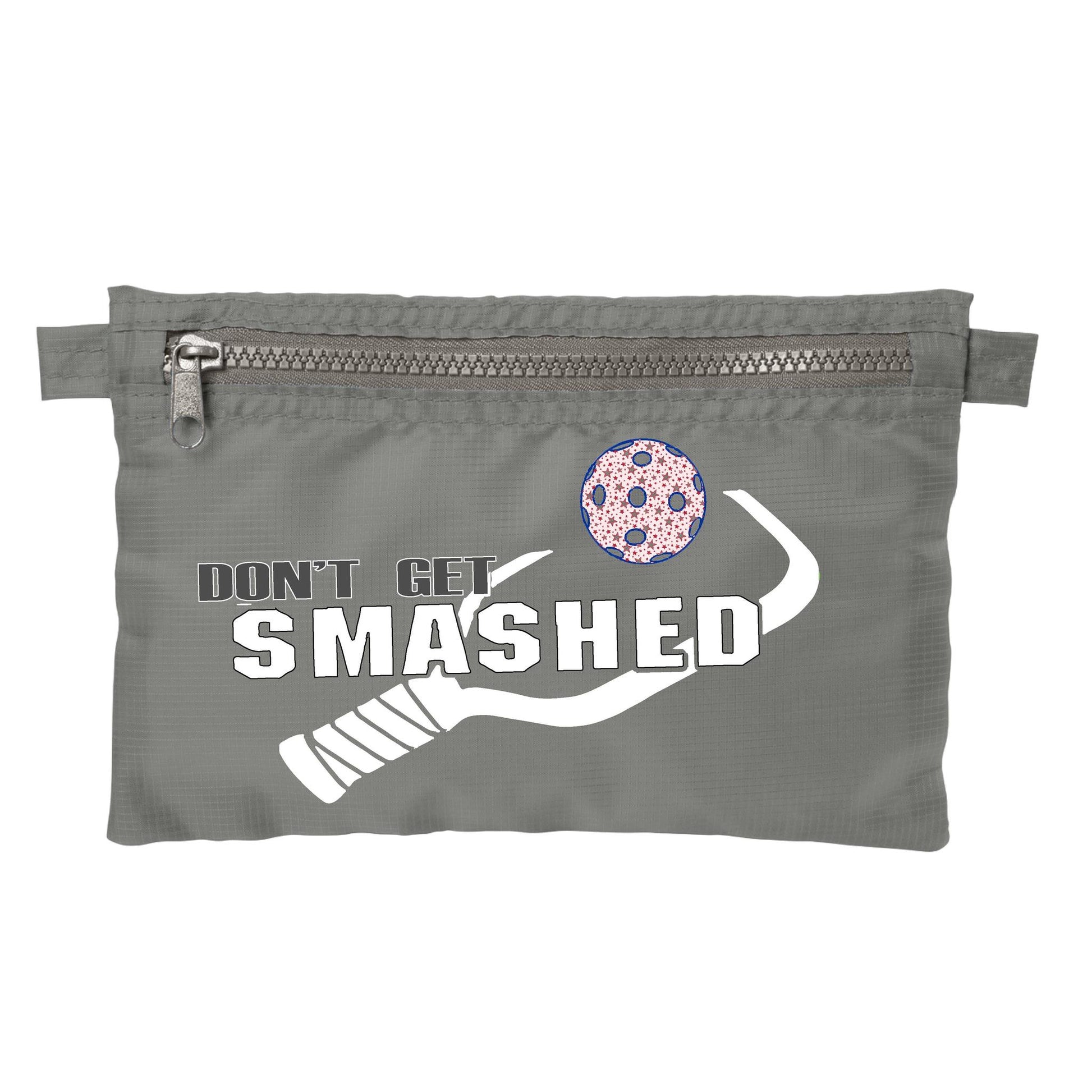 Don't Get Smashed With Pickleballs (Customizable) | Pickleball Cosmetic Stash Pouch Bag | Small Size Court Stash Bag
