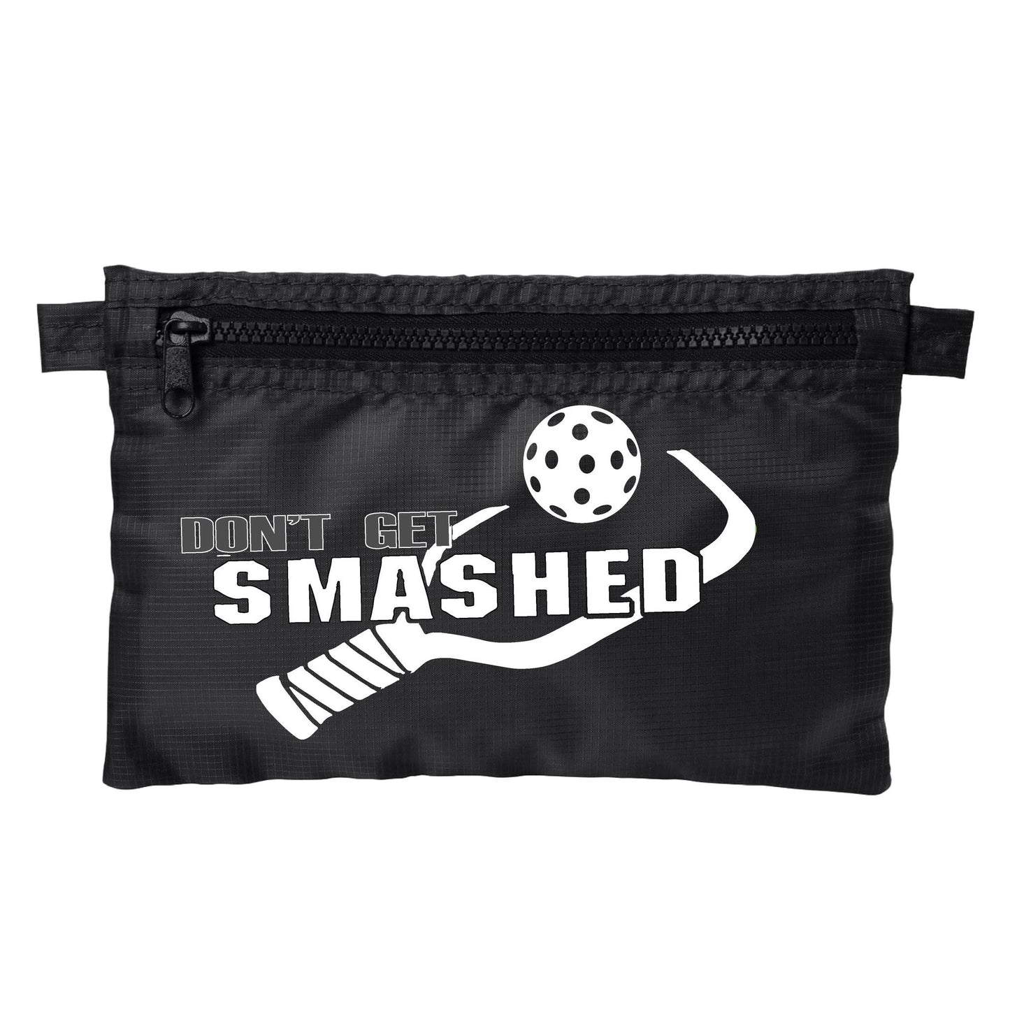 Don't Get Smashed With Pickleballs (Customizable) | Pickleball Cosmetic Stash Pouch Bag | Small Size Court Stash Bag