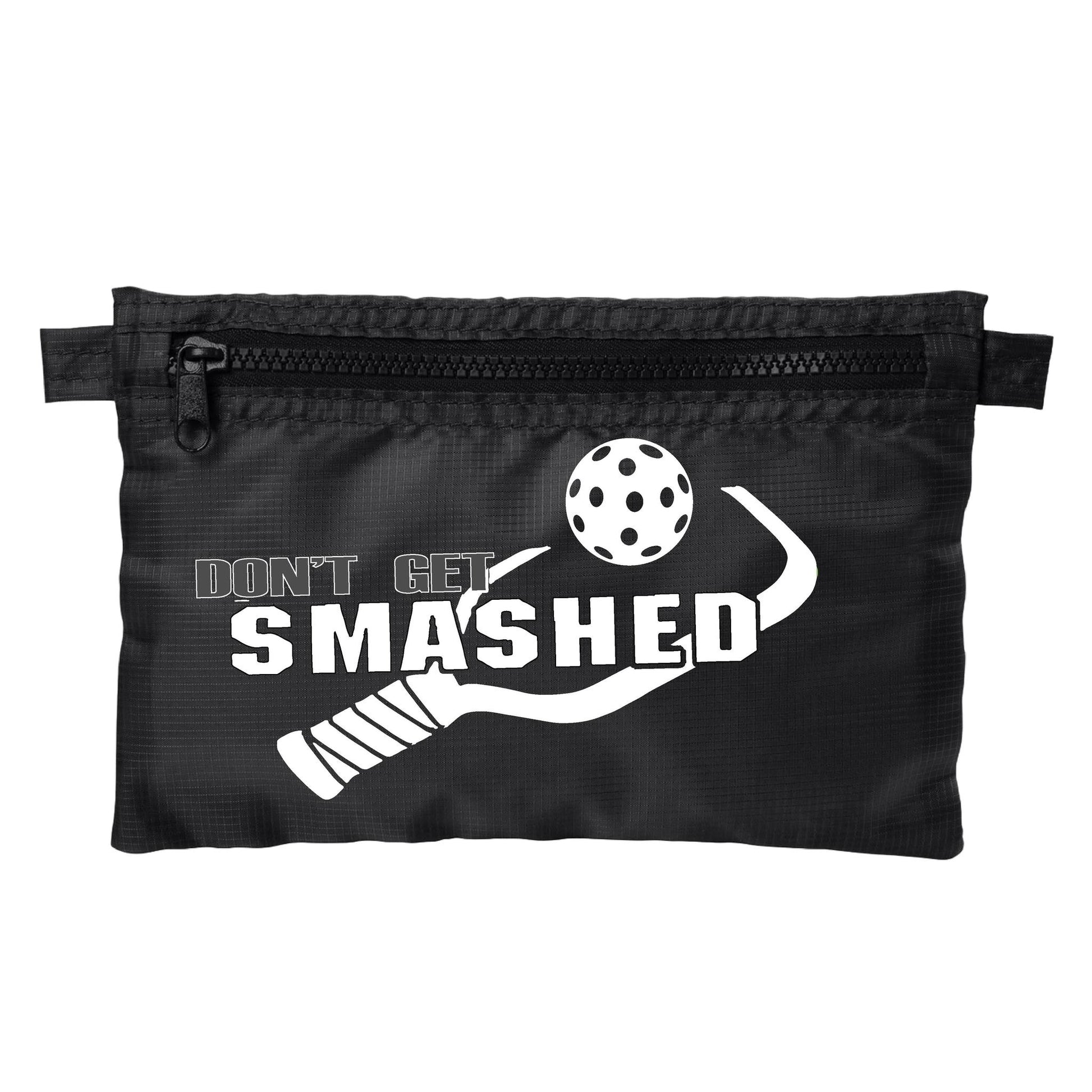 Don't Get Smashed With Pickleballs (Customizable) | Pickleball Cosmetic Stash Pouch Bag | Small Size Court Stash Bag