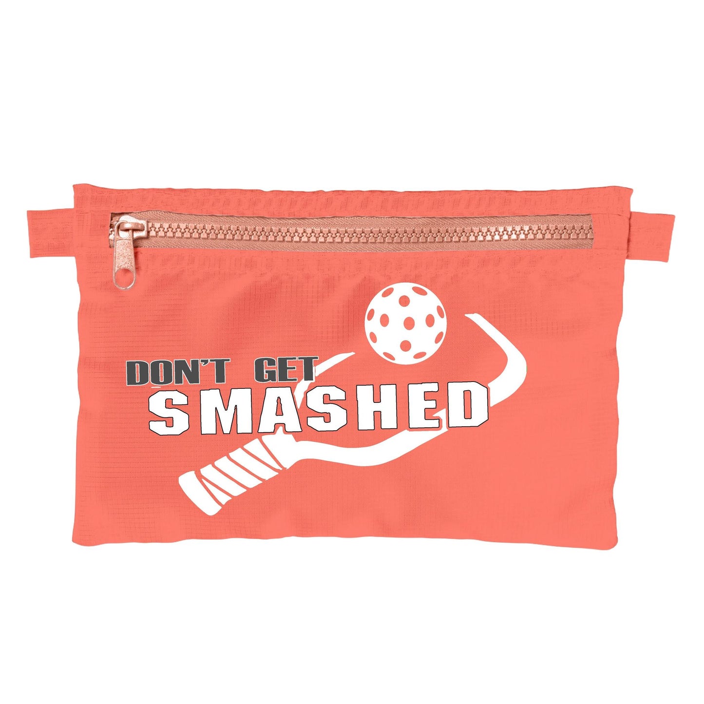 Don't Get Smashed With Pickleballs (Customizable) | Pickleball Cosmetic Stash Pouch Bag | Small Size Court Stash Bag