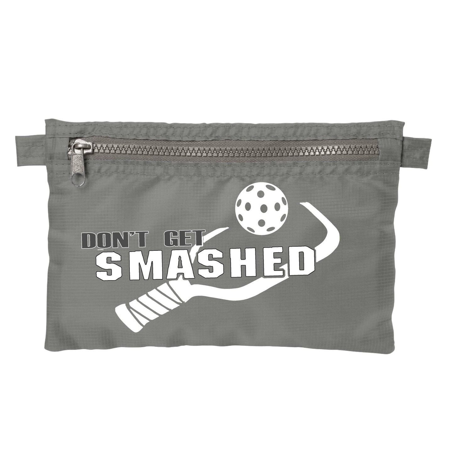 Don't Get Smashed With Pickleballs (Customizable) | Pickleball Cosmetic Stash Pouch Bag | Small Size Court Stash Bag
