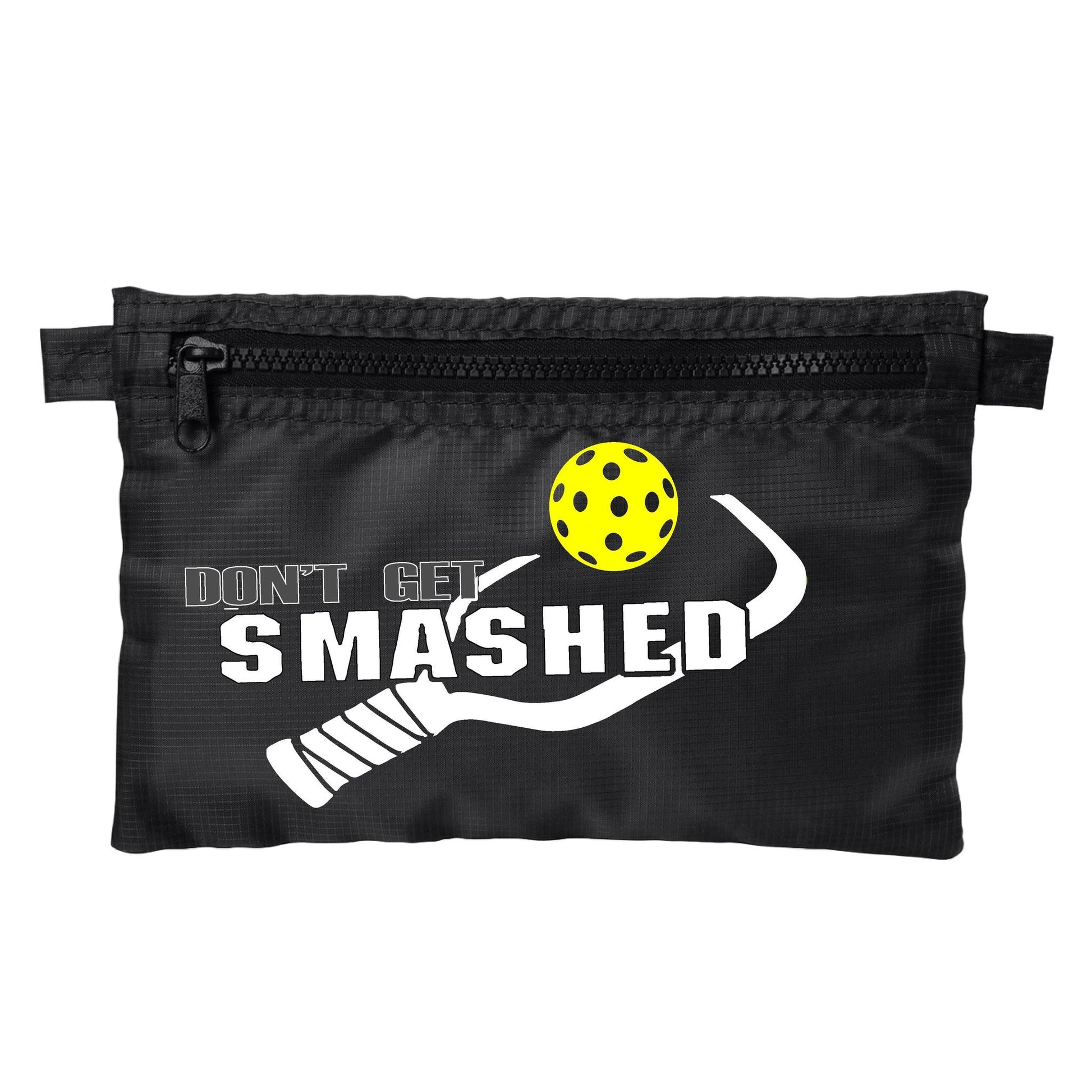 Don't Get Smashed With Pickleballs (Customizable) | Pickleball Cosmetic Stash Pouch Bag | Small Size Court Stash Bag