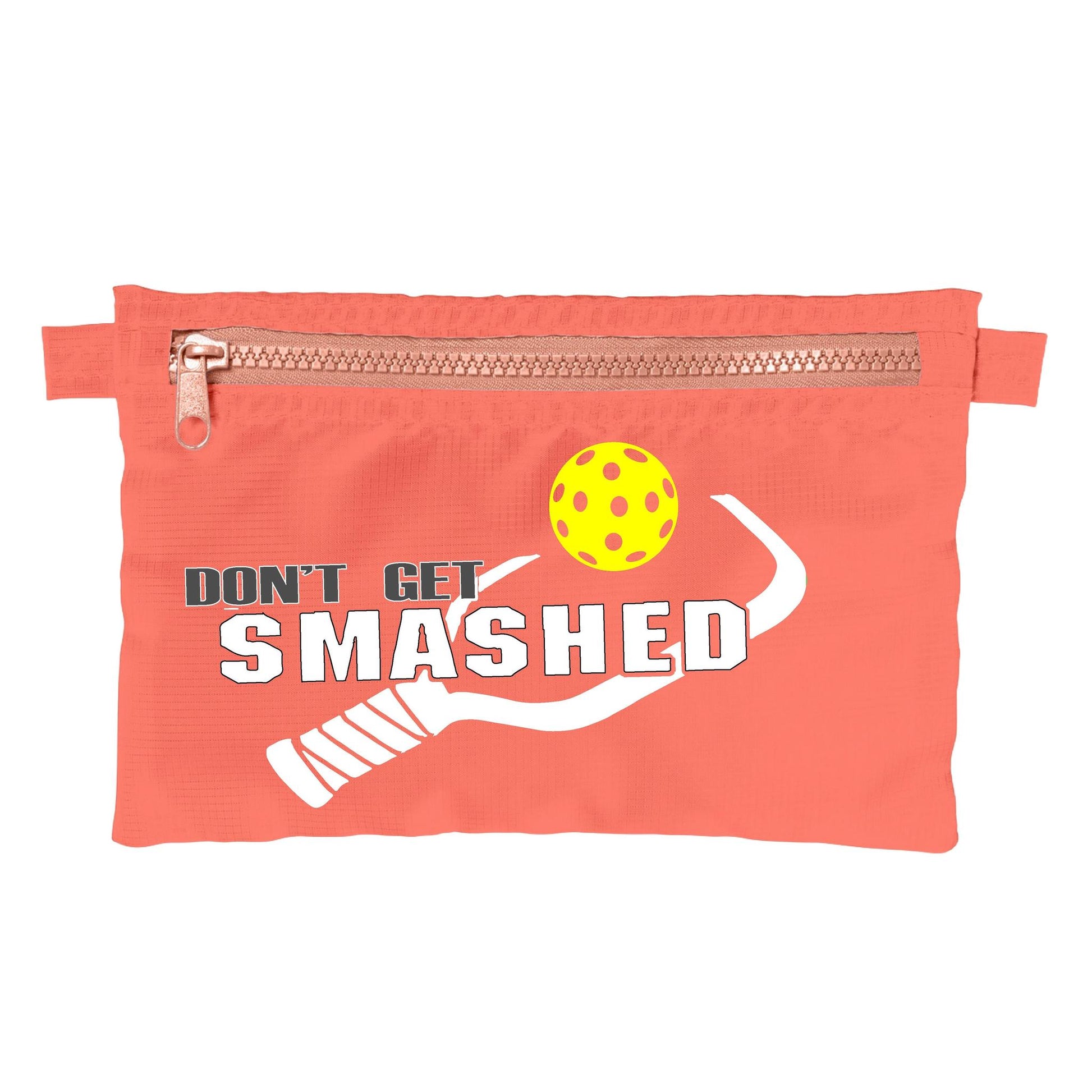 Don't Get Smashed With Pickleballs (Customizable) | Pickleball Cosmetic Stash Pouch Bag | Small Size Court Stash Bag