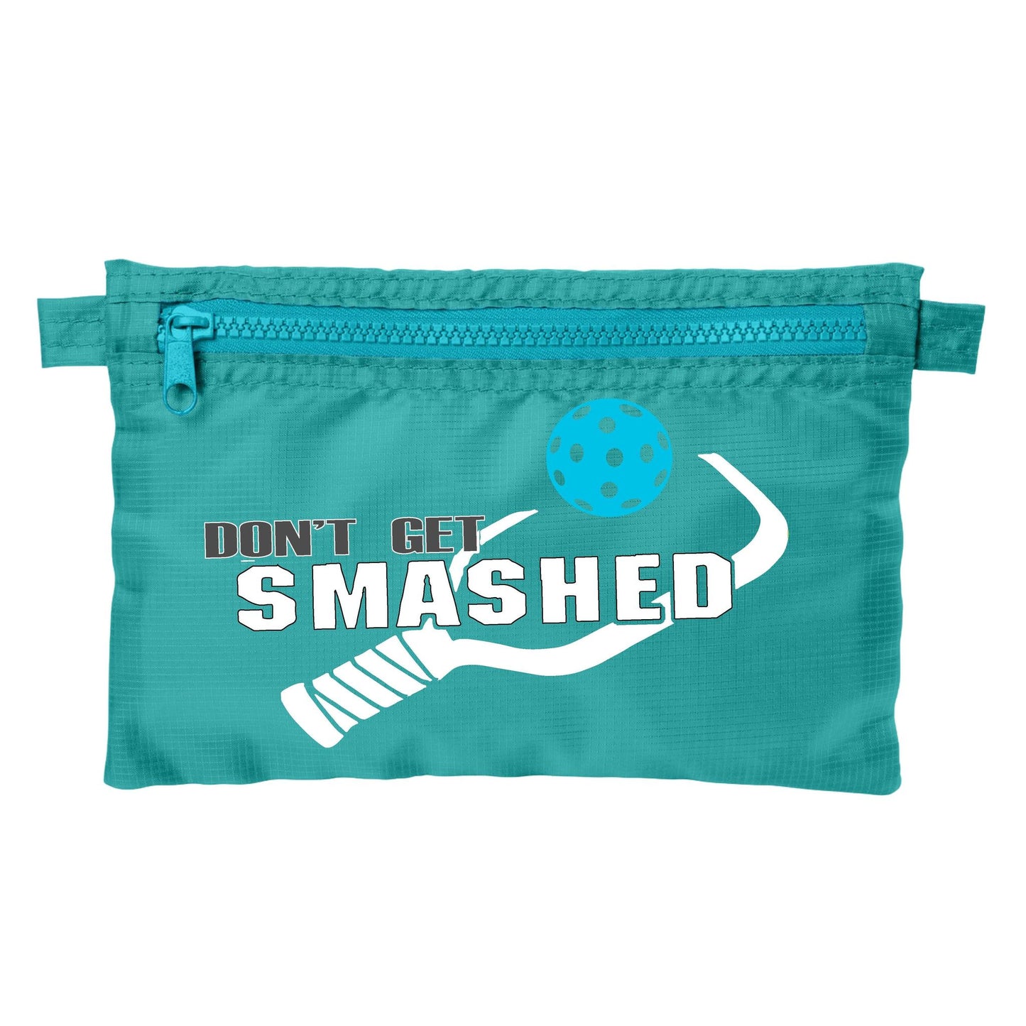 Don't Get Smashed With Pickleballs (Customizable) | Pickleball Cosmetic Stash Pouch Bag | Small Size Court Stash Bag