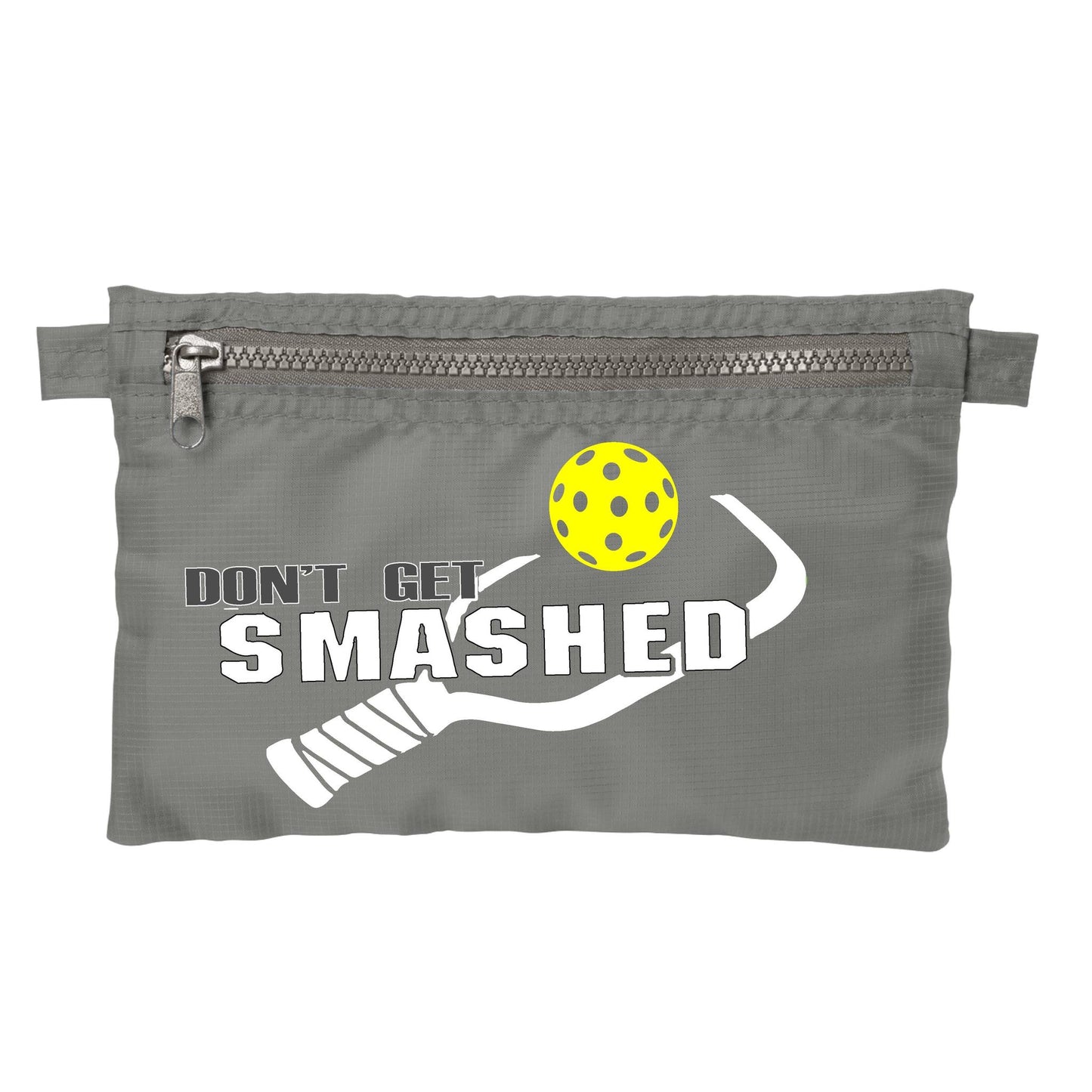 Don't Get Smashed With Pickleballs (Customizable) | Pickleball Cosmetic Stash Pouch Bag | Small Size Court Stash Bag