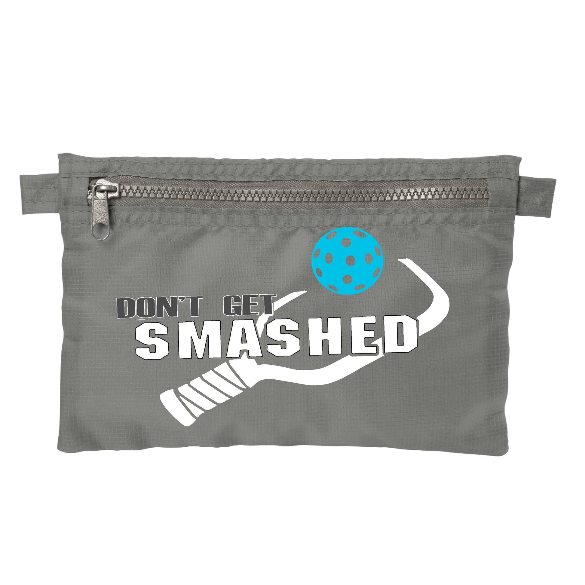 Don't Get Smashed With Pickleballs (Customizable) | Pickleball Cosmetic Stash Pouch Bag | Small Size Court Stash Bag