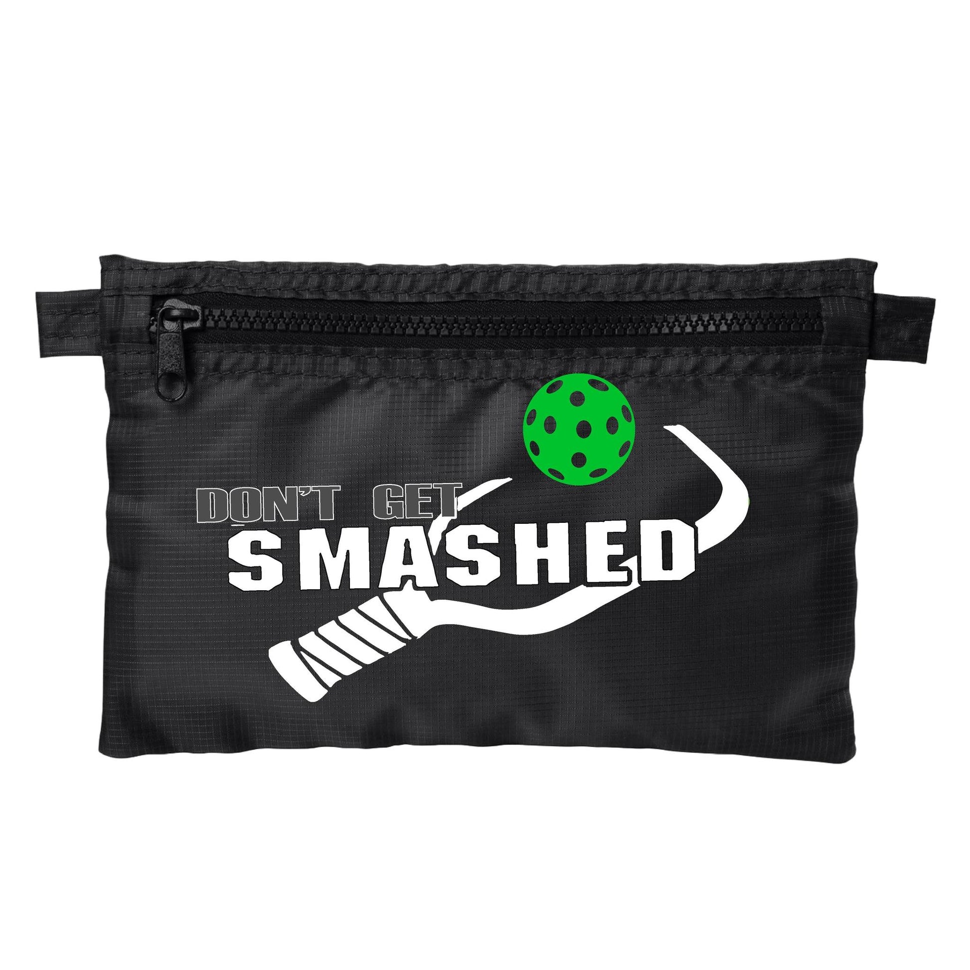 Don't Get Smashed With Pickleballs (Customizable) | Pickleball Cosmetic Stash Pouch Bag | Small Size Court Stash Bag