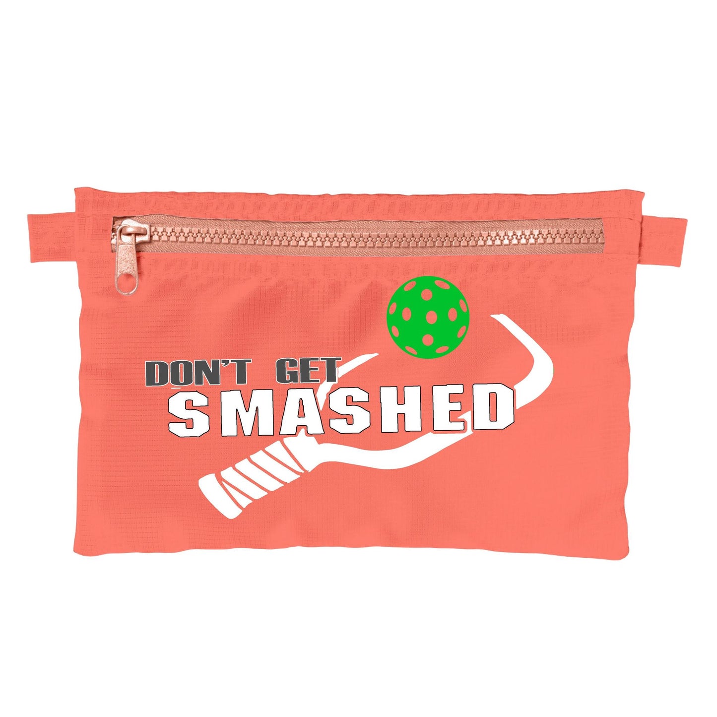 Don't Get Smashed With Pickleballs (Customizable) | Pickleball Cosmetic Stash Pouch Bag | Small Size Court Stash Bag