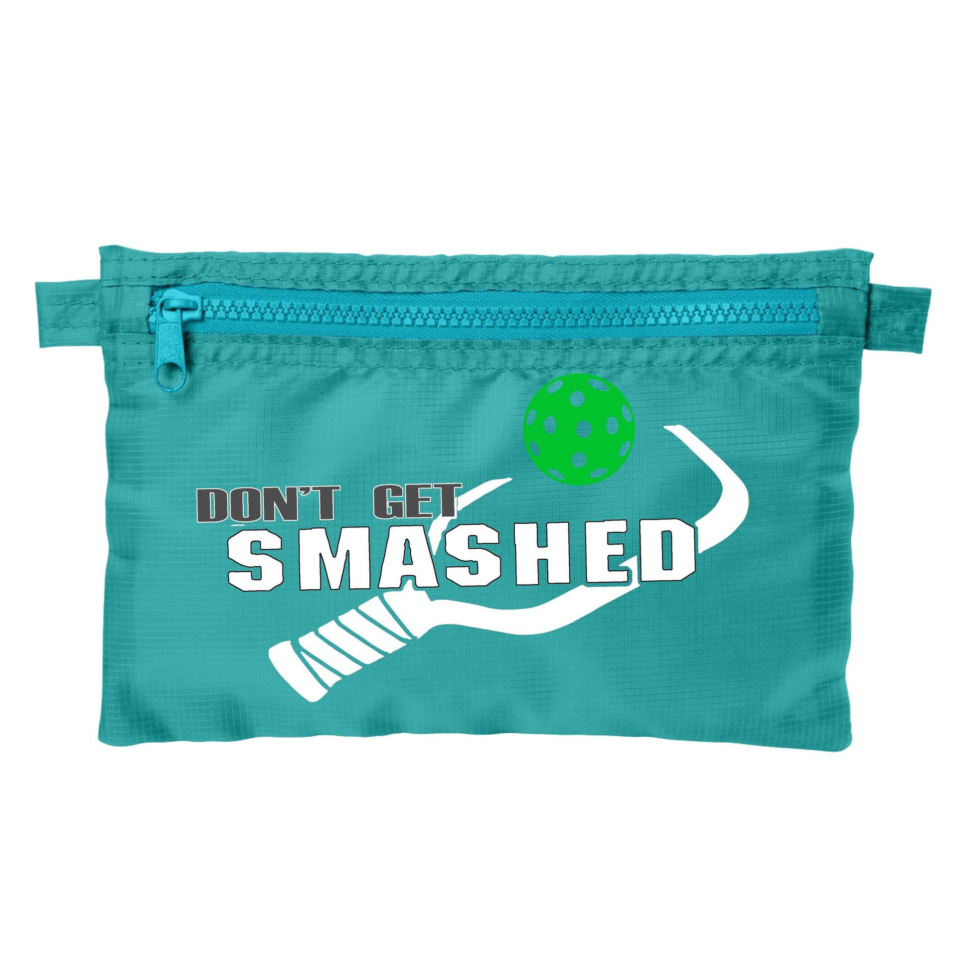 Don't Get Smashed With Pickleballs (Customizable) | Pickleball Cosmetic Stash Pouch Bag | Small Size Court Stash Bag