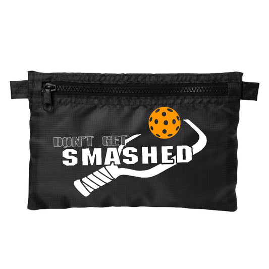 Don't Get Smashed With Pickleballs (Customizable) | Pickleball Cosmetic Stash Pouch Bag | Small Size Court Stash Bag