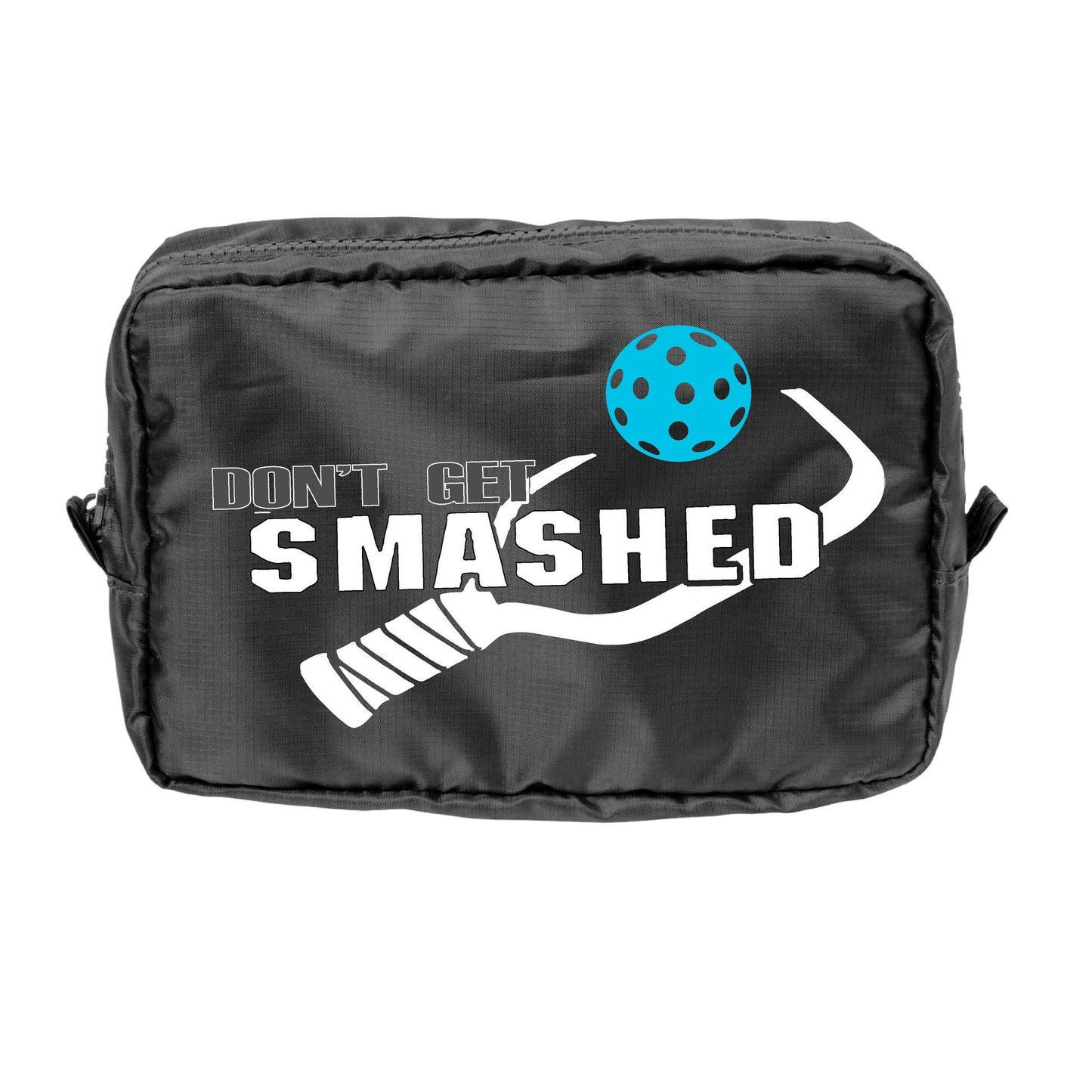 Don't Get Smashed With Pickleballs (Customizable) | Pickleball Dimensional Cosmetic Pouch Bag | Small Size Court Dimensional Bag