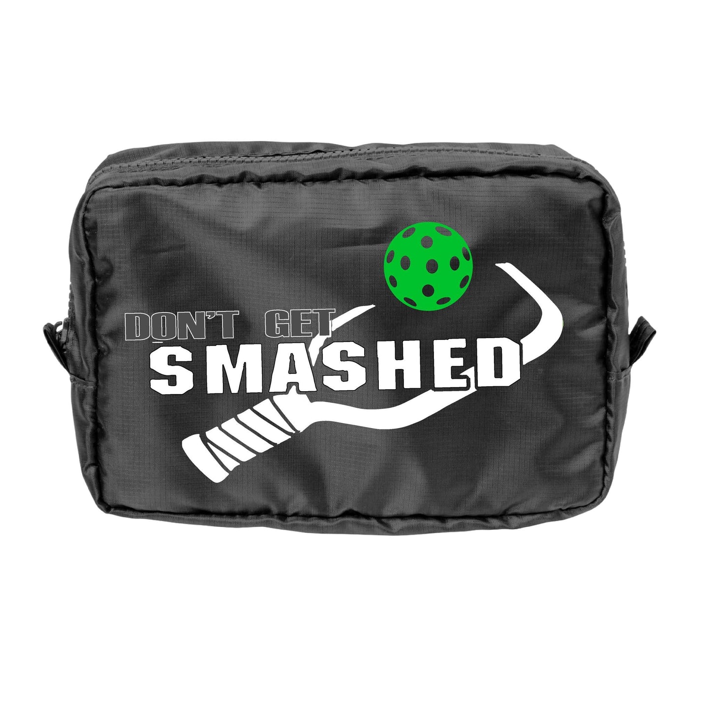 Don't Get Smashed With Pickleballs (Customizable) | Pickleball Dimensional Cosmetic Pouch Bag | Small Size Court Dimensional Bag
