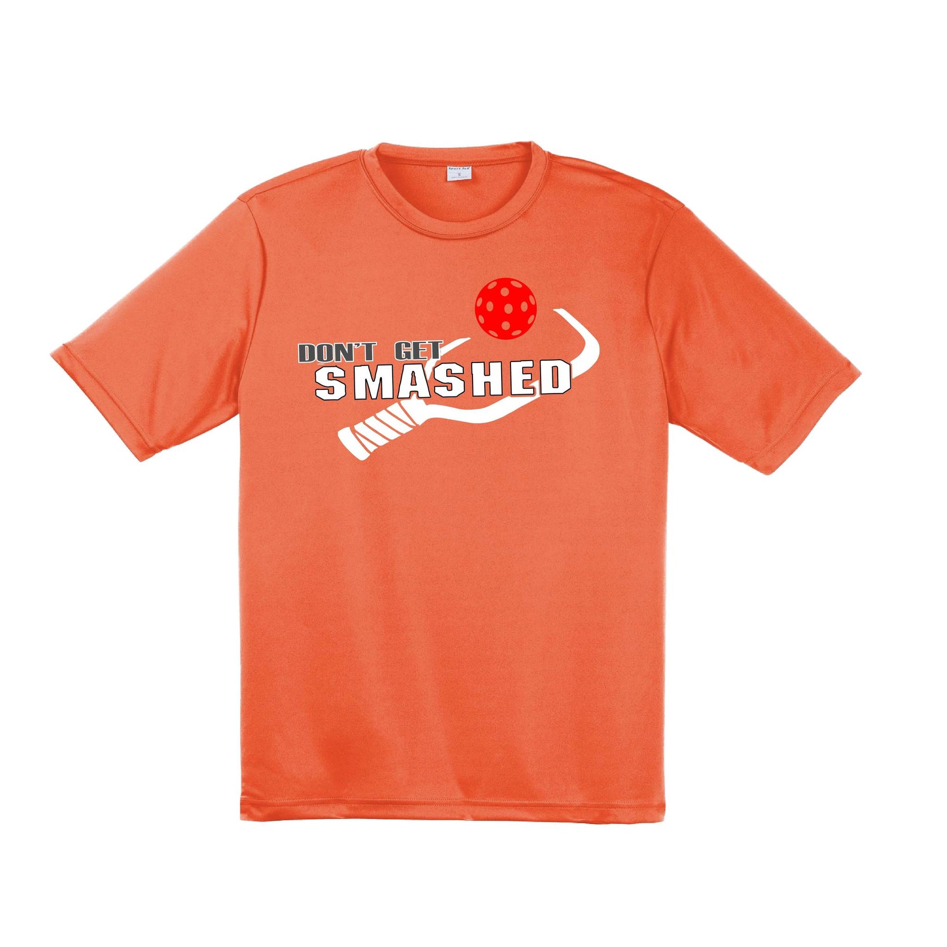 Don't Get Smashed With Pickleballs (Red Green Rainbow) Customizable | Men's Short Sleeve Pickleball Performance T-Shirt | 100% Polyester